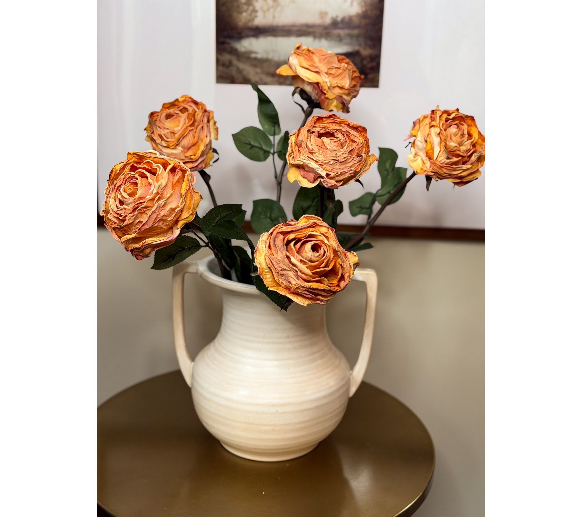 Simply Stunning Set of 6 Dried Dutchess Roses by Janine Graff