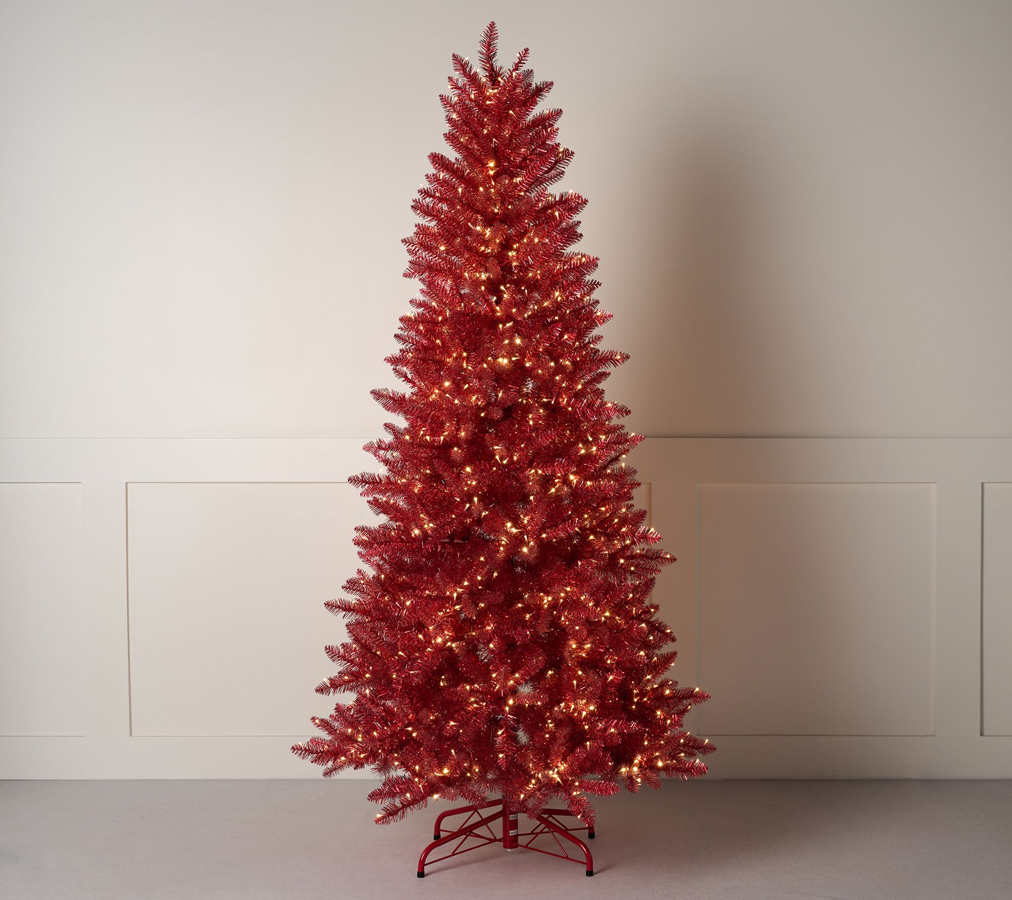 7' Illuminated Tinsel Tree with Color Flip LEDs by Kim Gravel