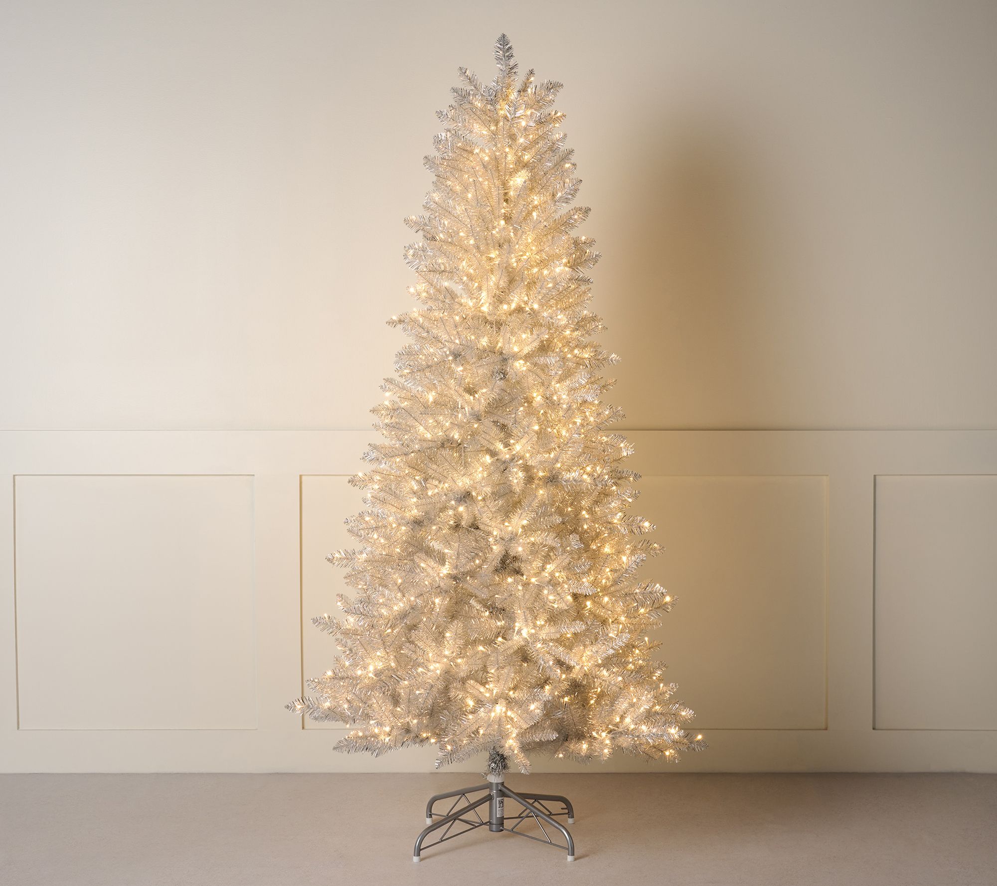 7' Illuminated Tinsel Tree with Color Flip LEDs by Kim Gravel