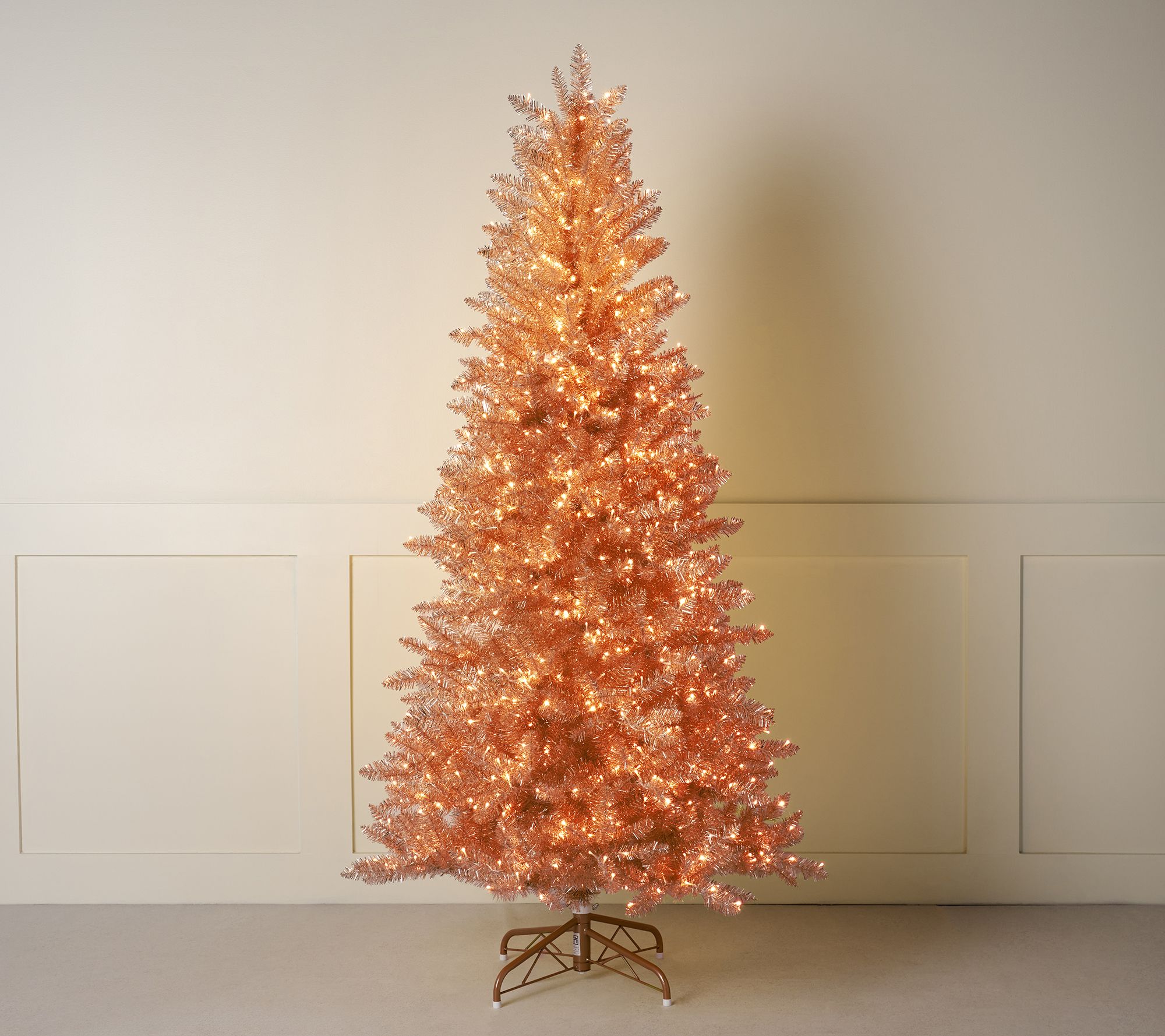 7' Illuminated Tinsel Tree with Color Flip LEDs by Kim Gravel