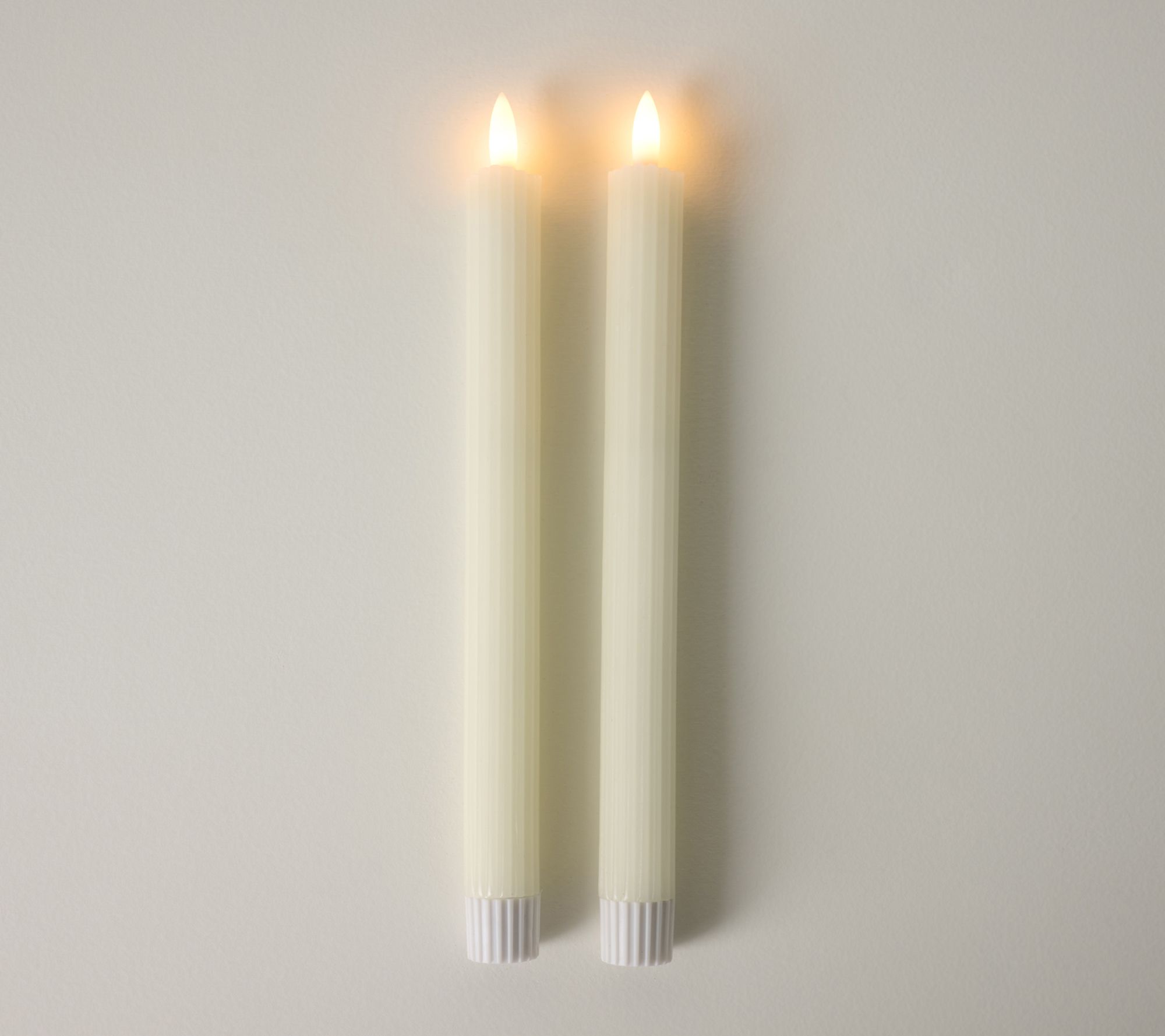 S/2 Wax Flameless Wax Taper Candles by Kim Gravel