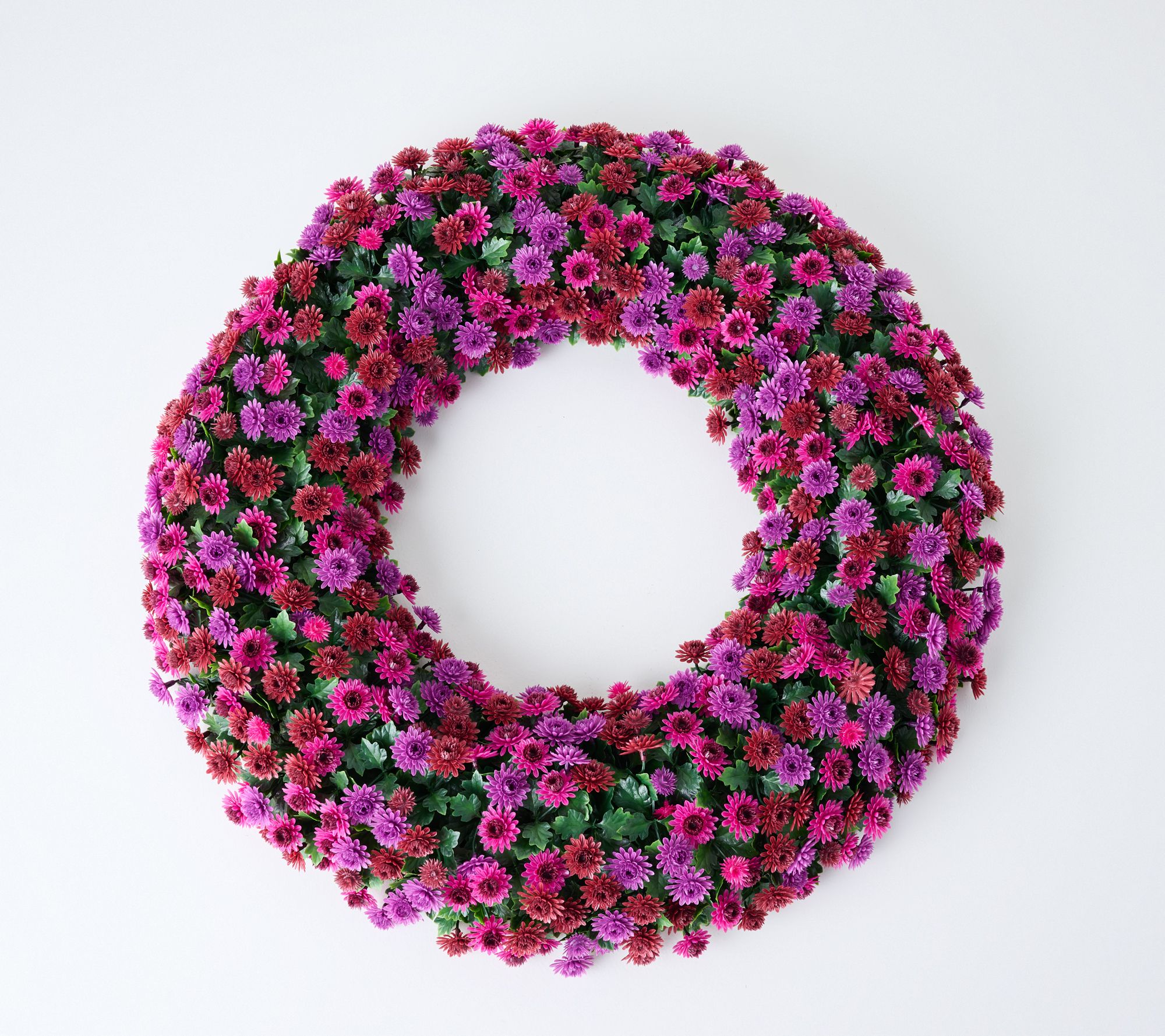  Wicker Park 24" Indoor/Outdoor Faux Mum Wreath
