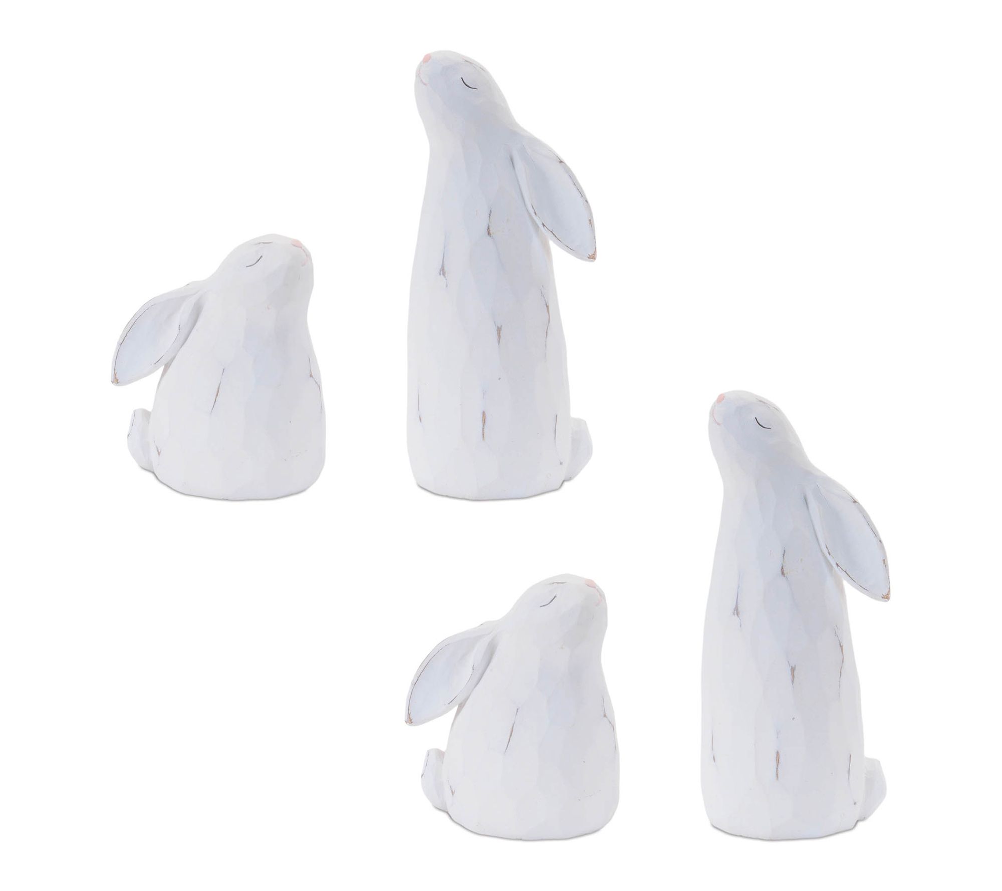 Melrose International Carved Bunny Figurine (Set of 4)
