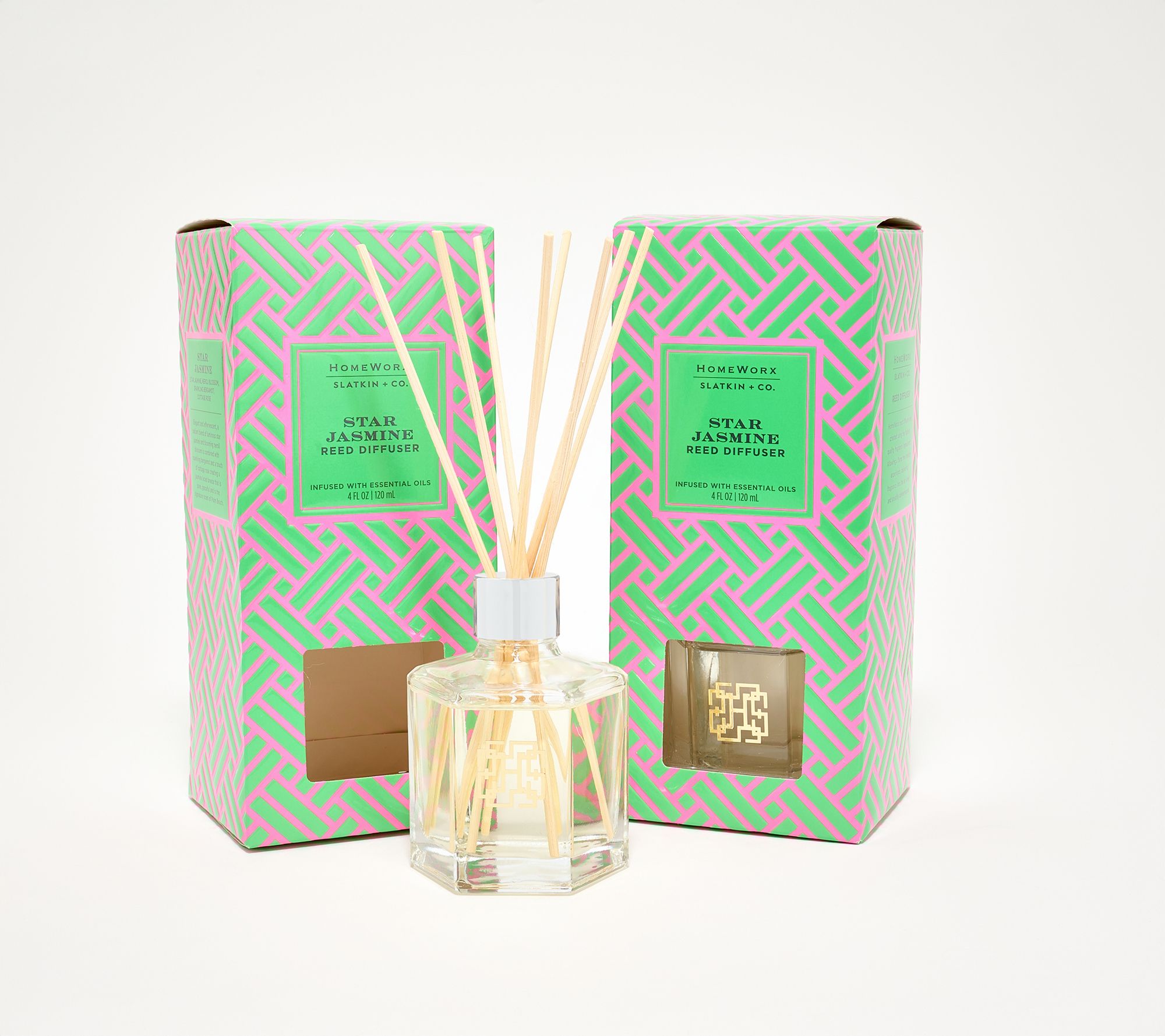 "As Is" HomeWorx by Slatkin + Co. S/2 Diffusers Star Jasmine