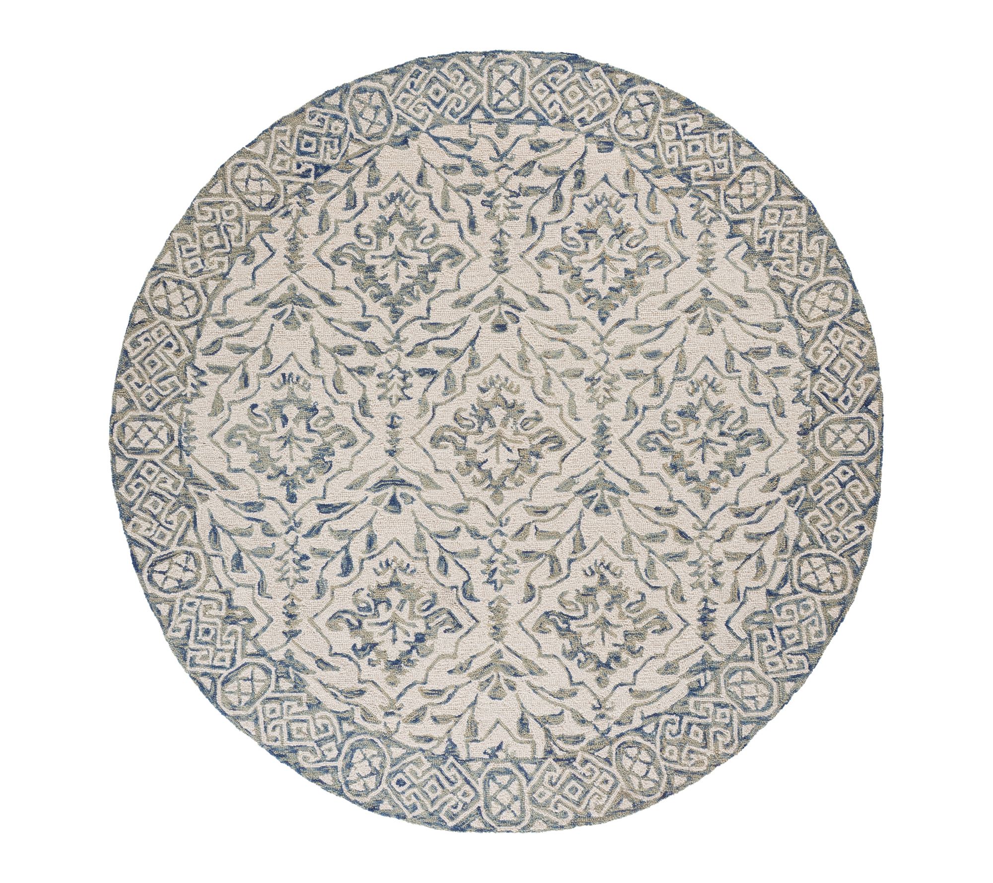 Dip Dye Fleur 7' x 7' Round Wool Rug by Valerie