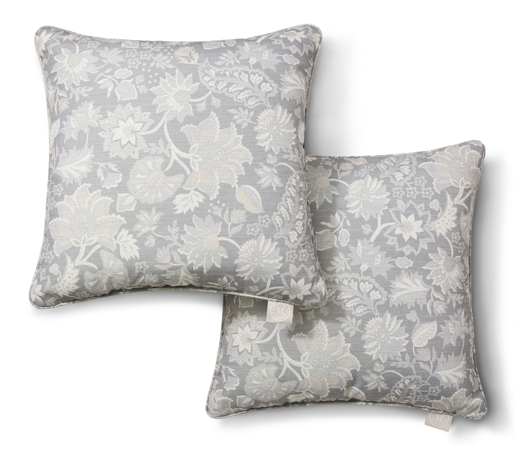  Martha Stewart Jacobean 18"x18" Outdoor Pillow2-Pack