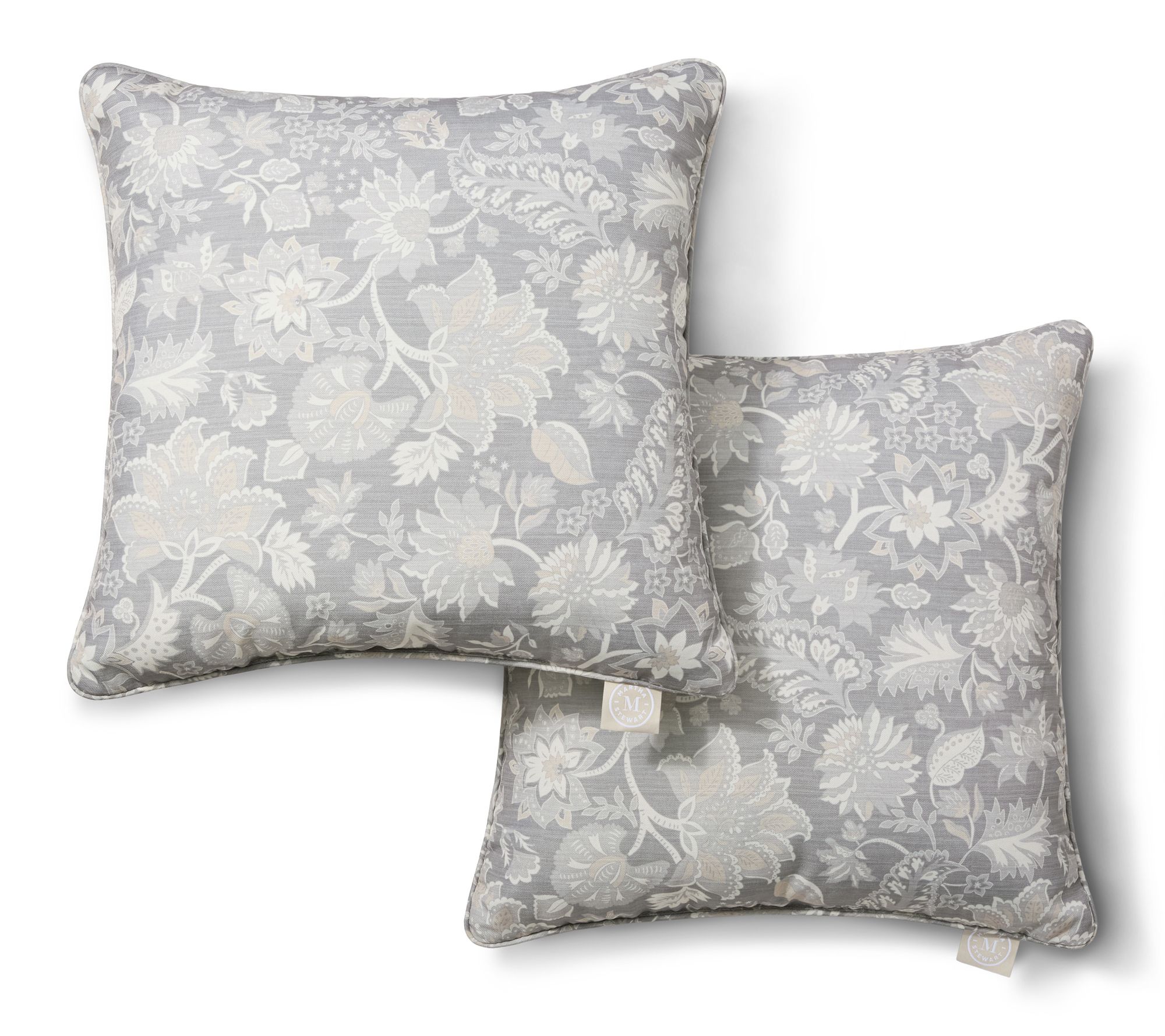 Martha Stewart Jacobean 18"x18" Outdoor Pillow2-Pack