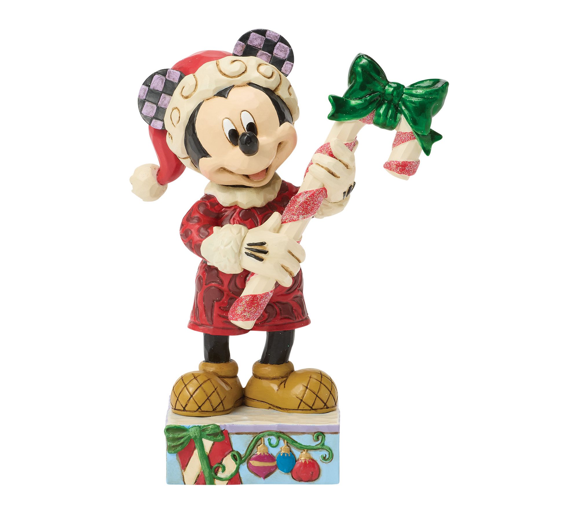 Disney Traditions ハンドペイント ミッキー Jim Shore Disney Traditions Mickey with Candy Cane Figurine 5