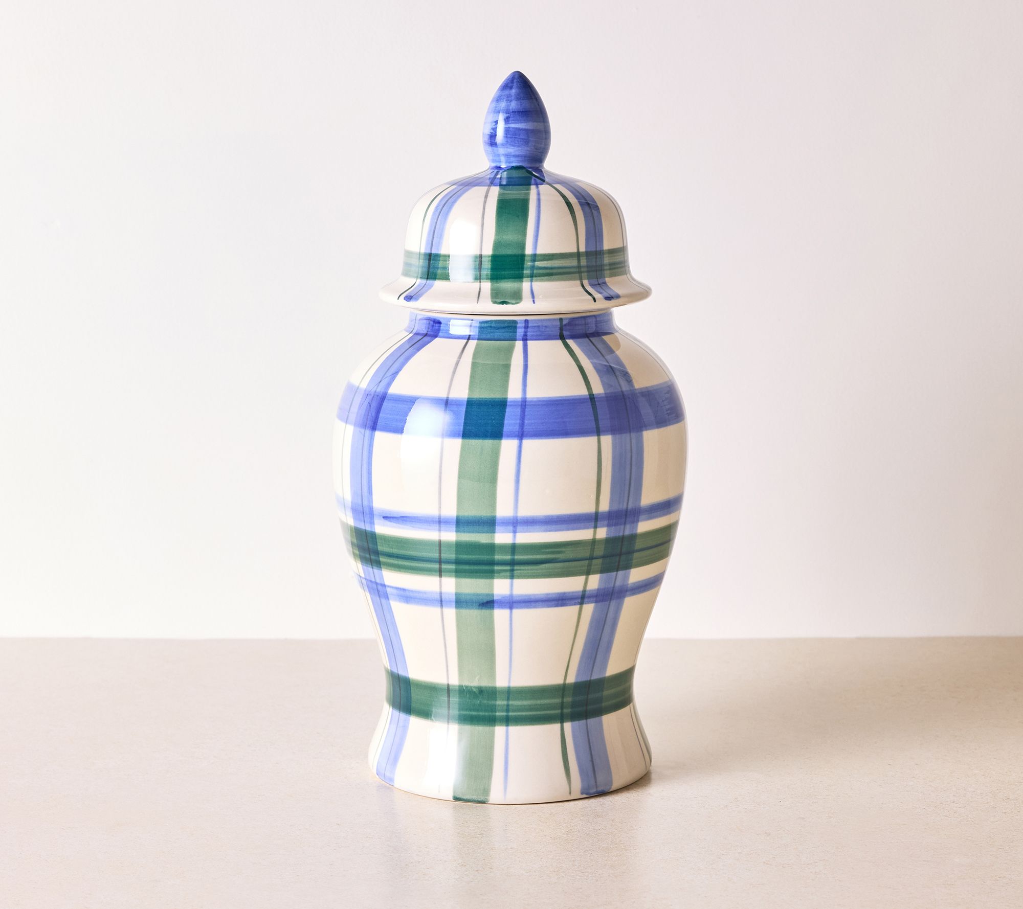  "As Is" Presley Pierce 15" Oversized Handpainted Ginger Jar