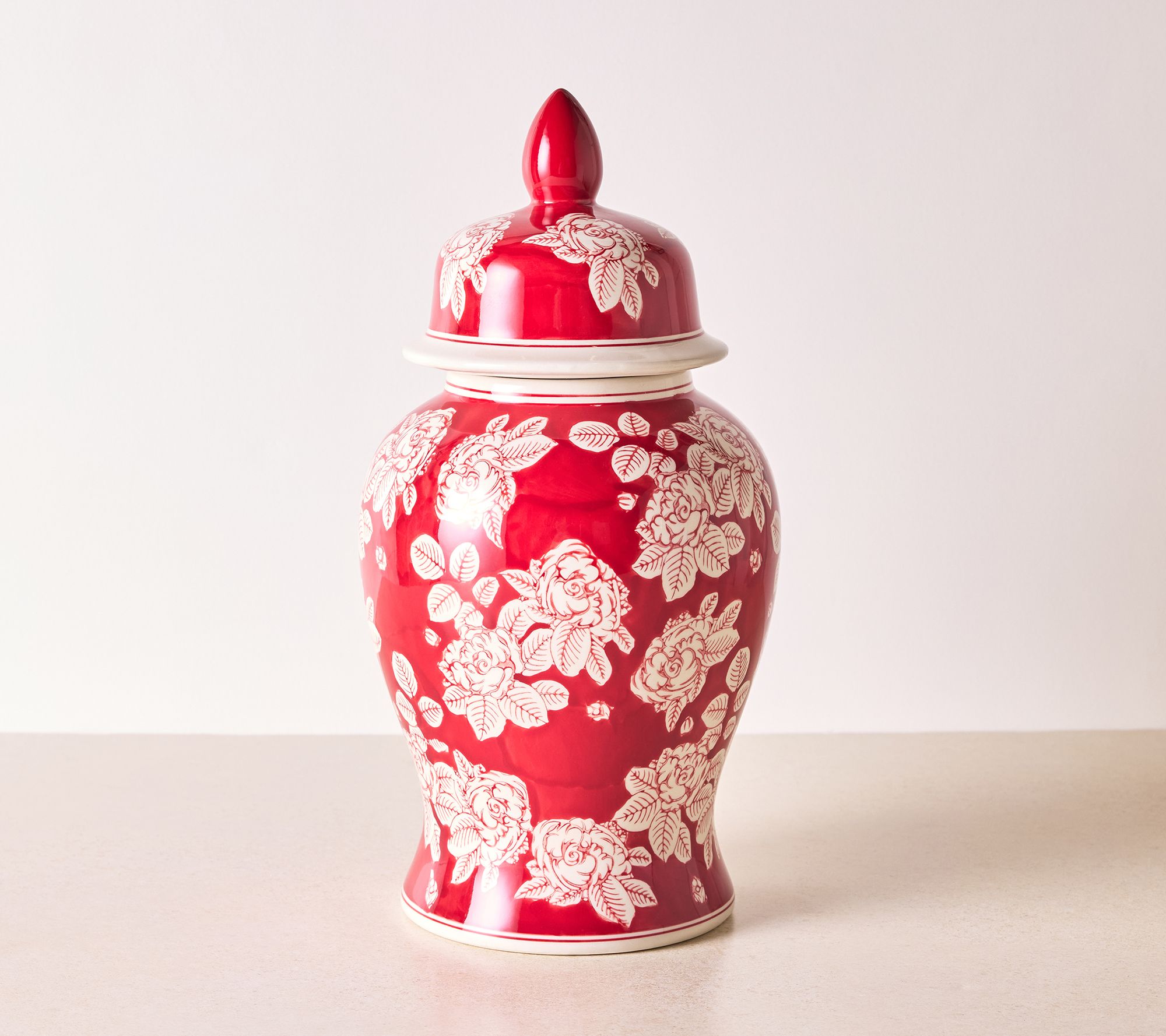 "As Is" Presley Pierce 15" Oversized Handpainted Ginger Jar