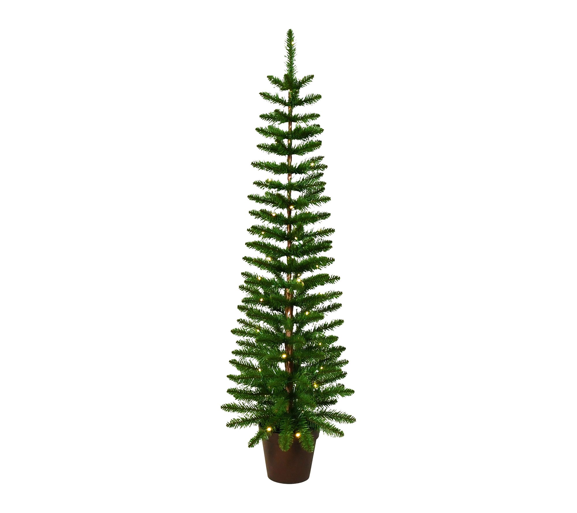 Santa's Workshop Inc 5' Pre-Lit Green Slim Christmas Tree