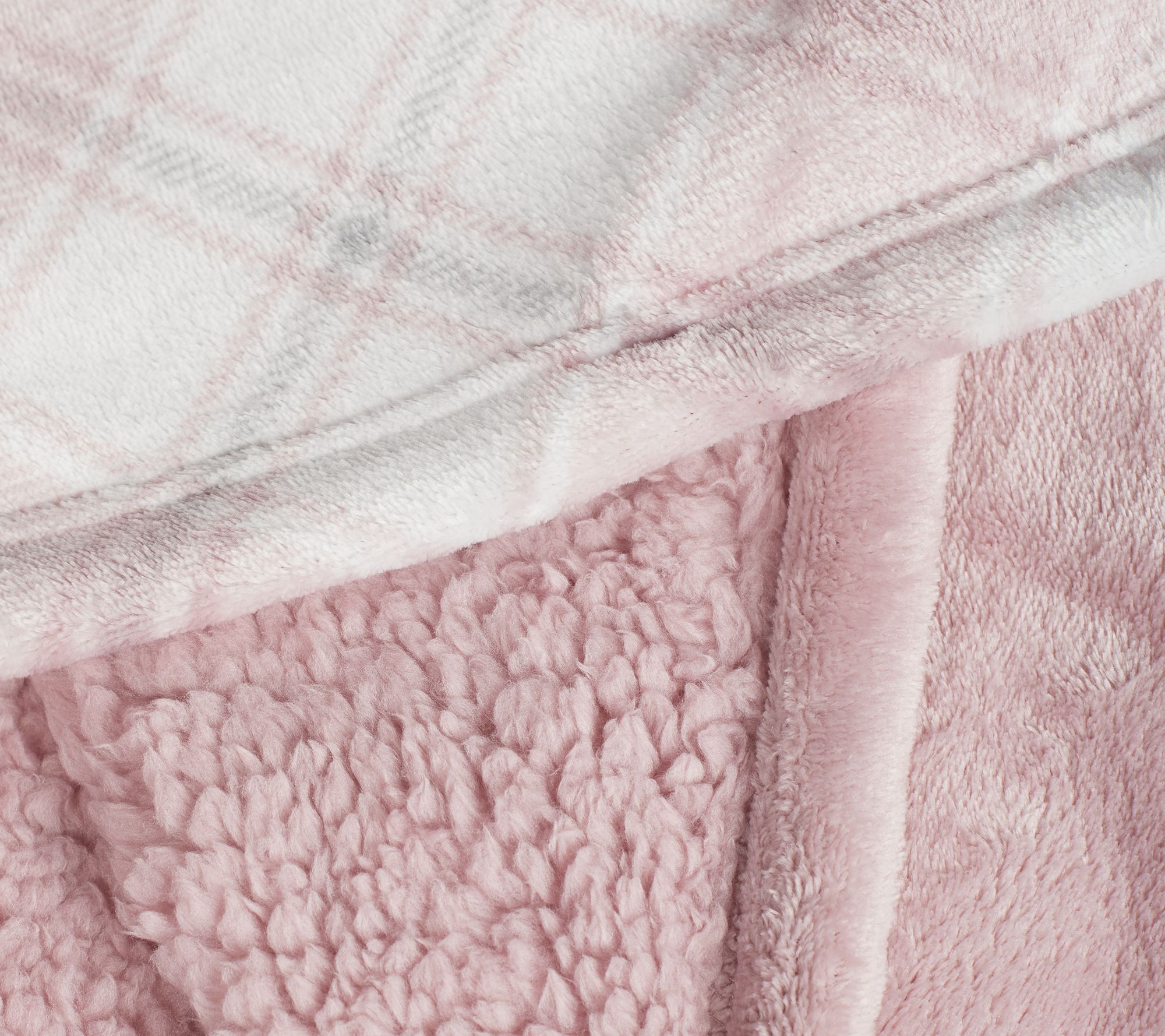 Berkshire Blankets Set of 2 Plaid & Solid Throws Faux Fur Reverse