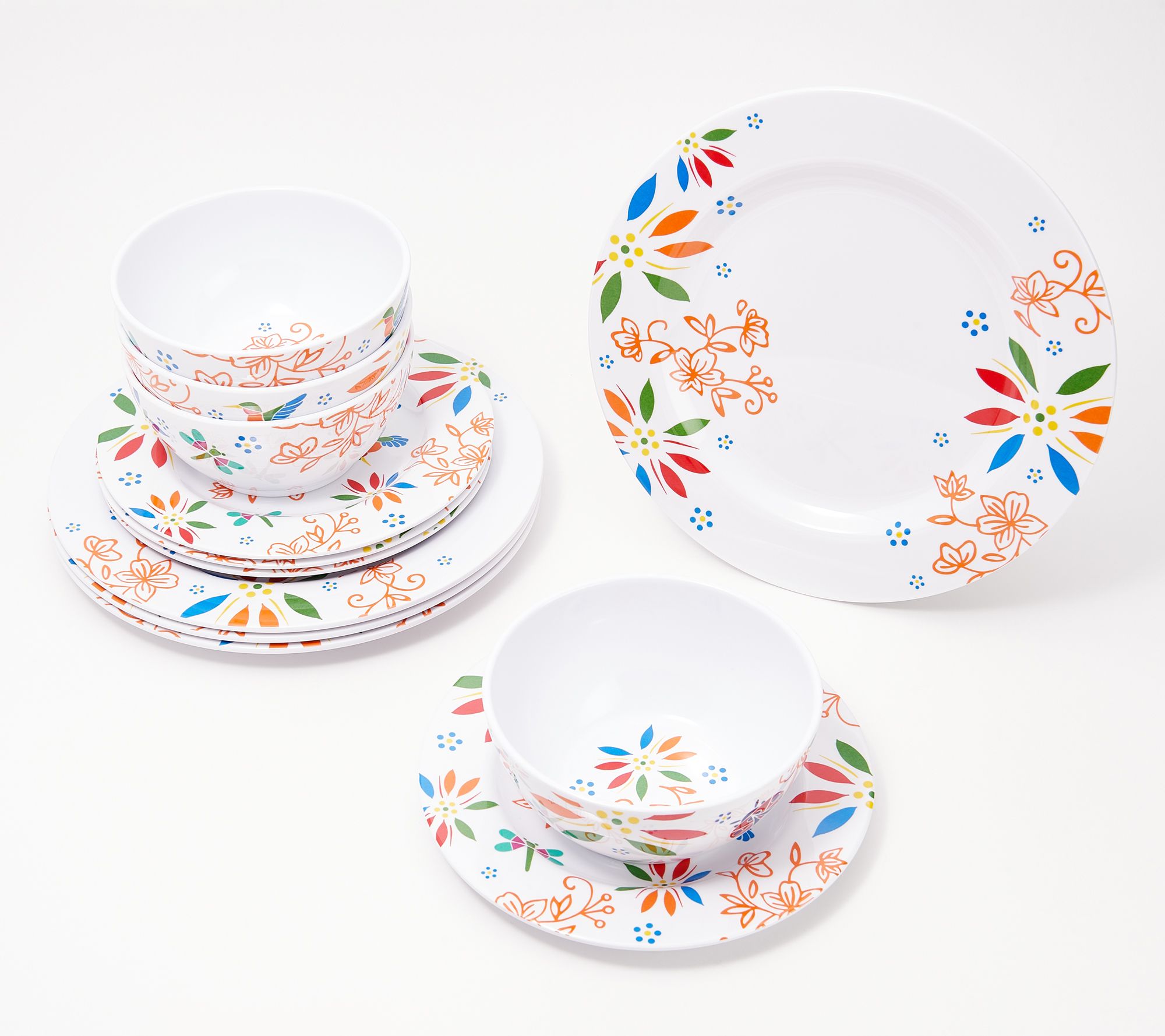 Ditsy Floral Dinner Plates (Set of 12)