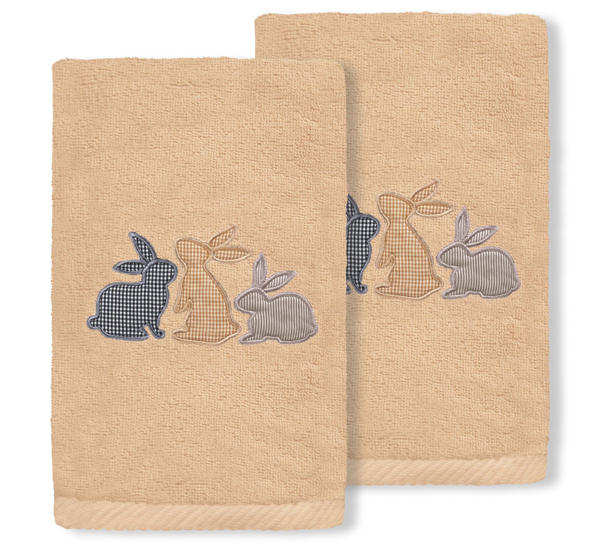 Linum Home Textiles Bunny Row - Embroidered 2-Pc Hand Towels