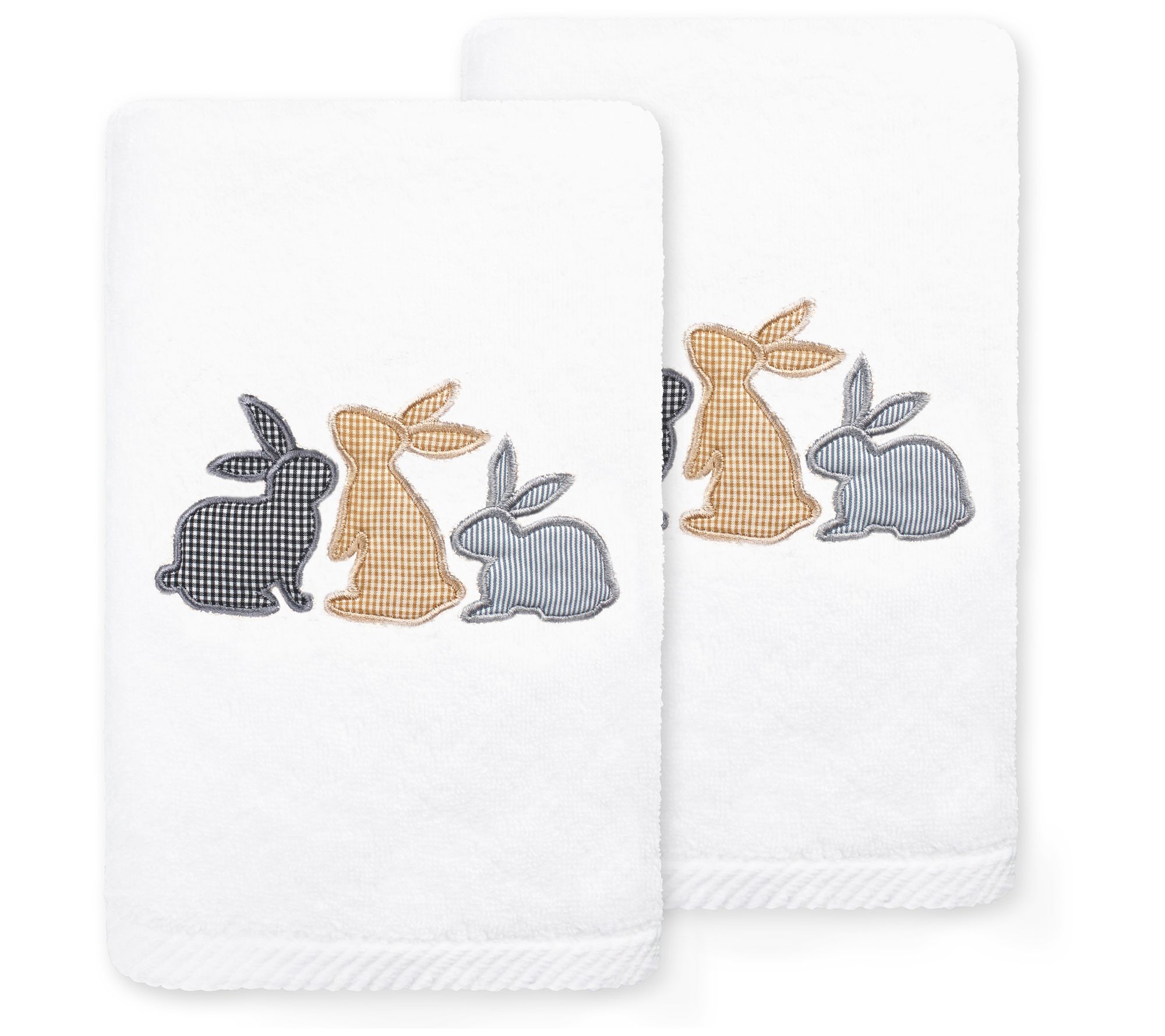 Linum Home Textiles Bunny Row - Embroidered 2-Pc Hand Towels