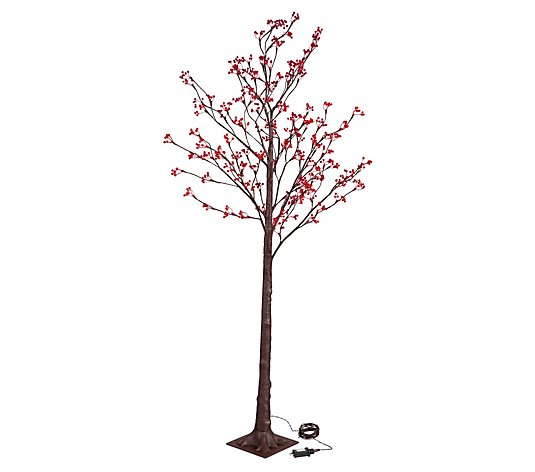 Evergreen LED Red Berry Tree 6'H, 128 lights