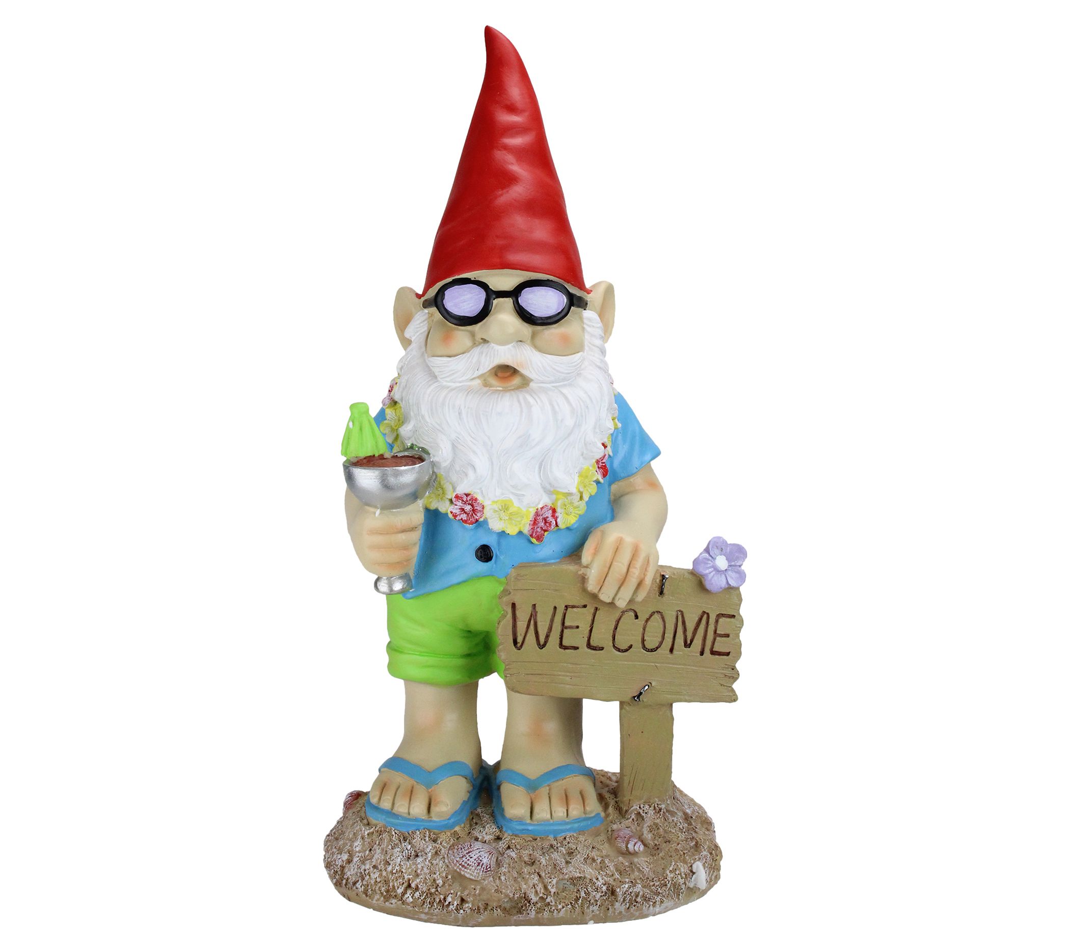 Northlight 16" Summer Time Welcome Gnome Outdoor Garden Statu