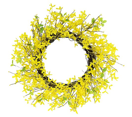 24" Artificial Yellow Jasmine Wreath