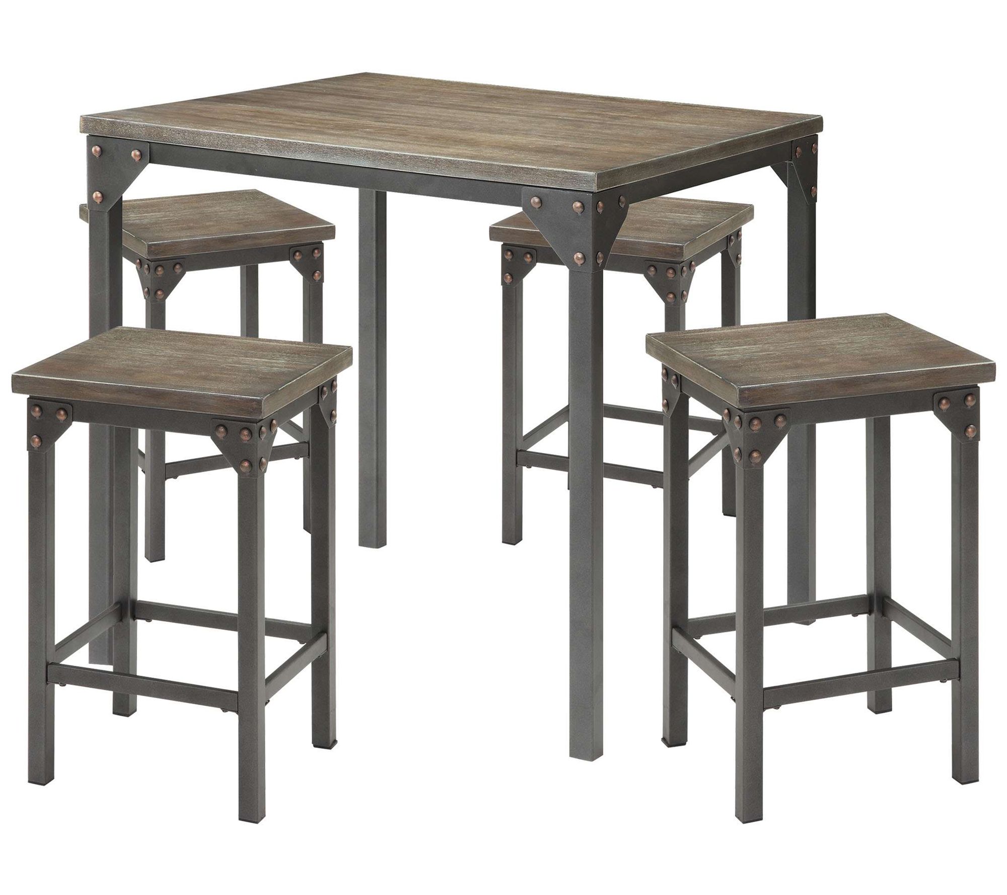 Acme Furniture Percie 5Piece CounterHeight Dining Set