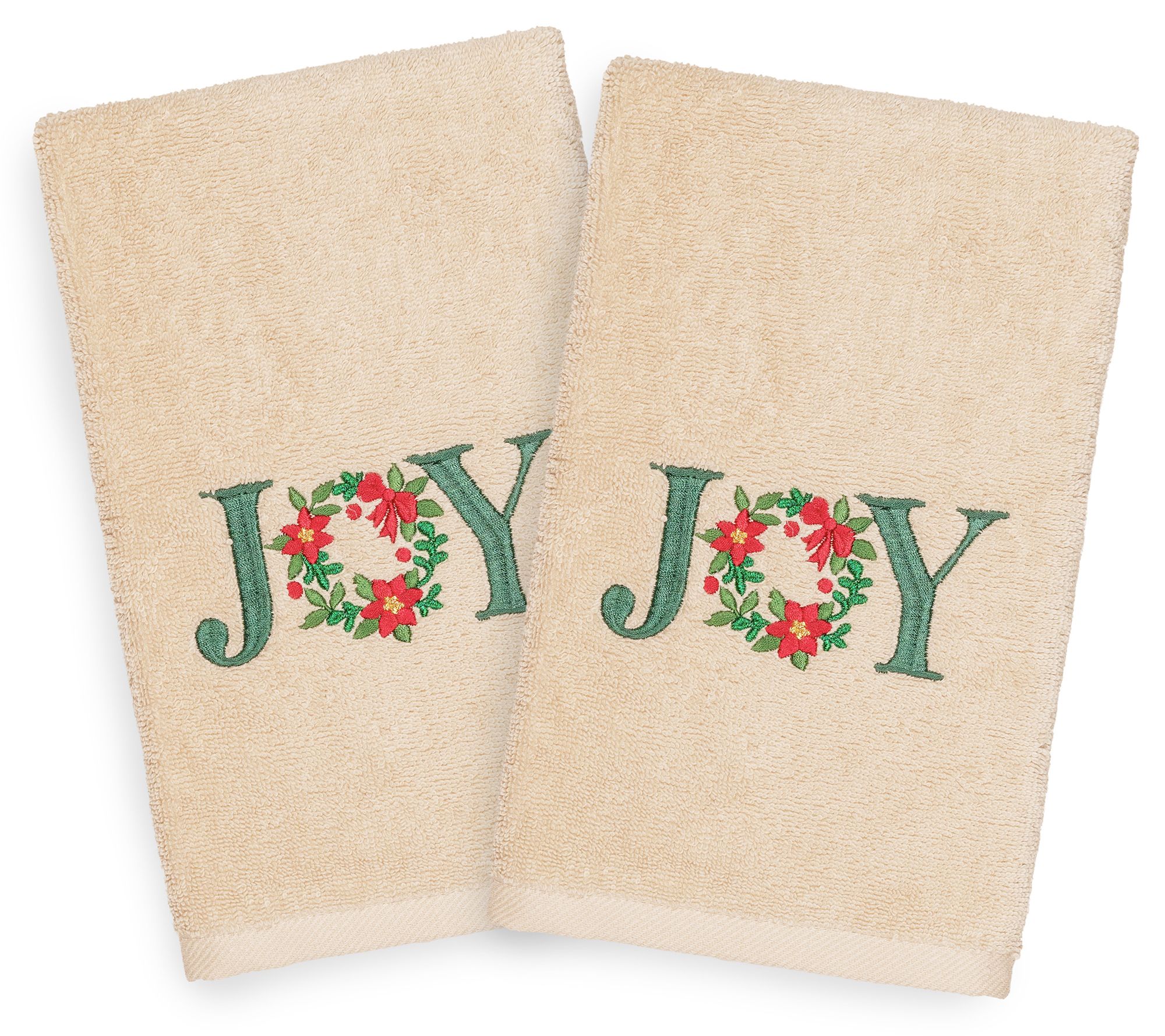 Linum Home Textiles Christmas Joy 2-Piece Hand Towels