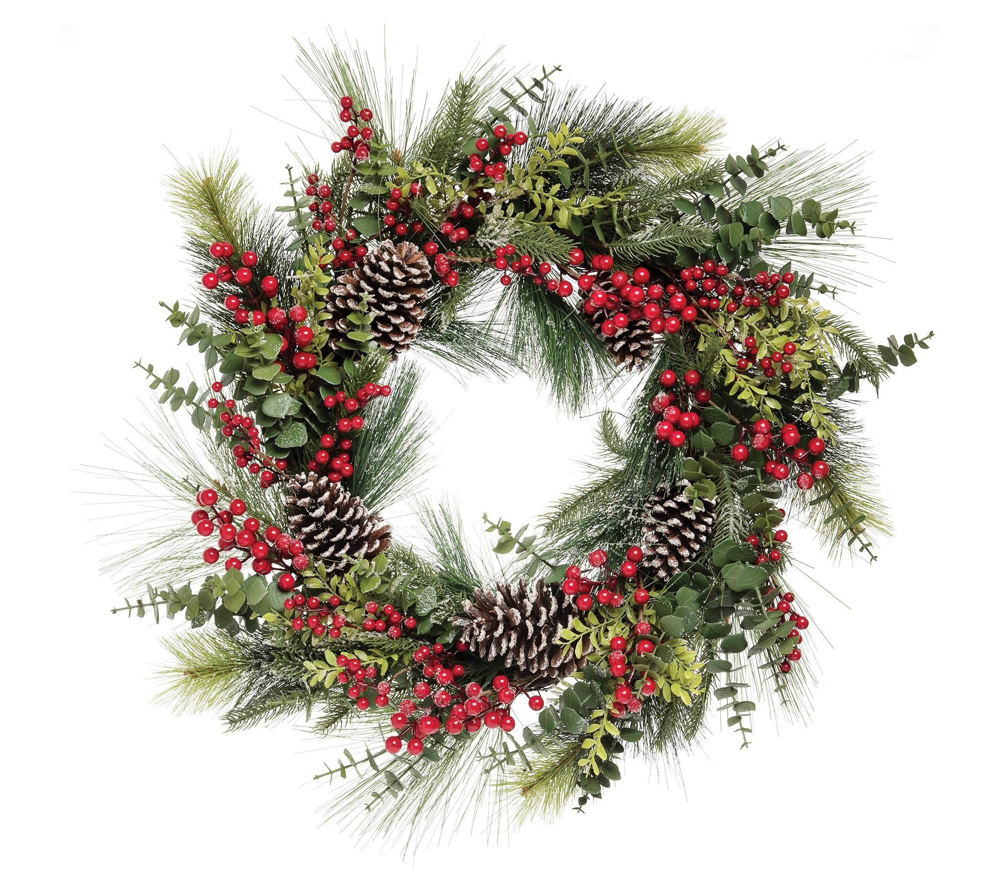 C&F Home Opulent Berry Pinecone Wreath