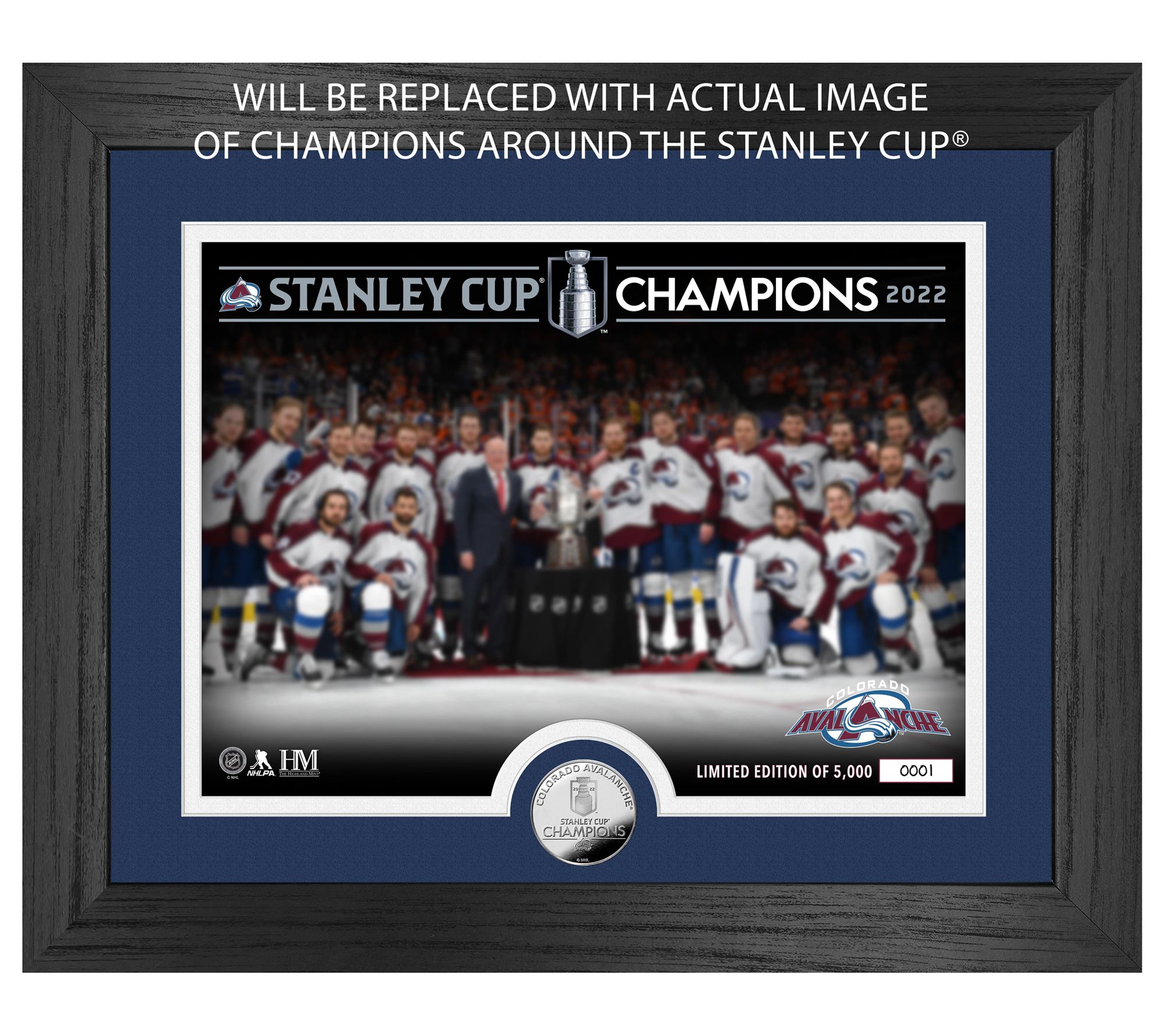 Colorado Avalanche 2022 Stanley Cup Final Champions Silver Coin Photo Mint