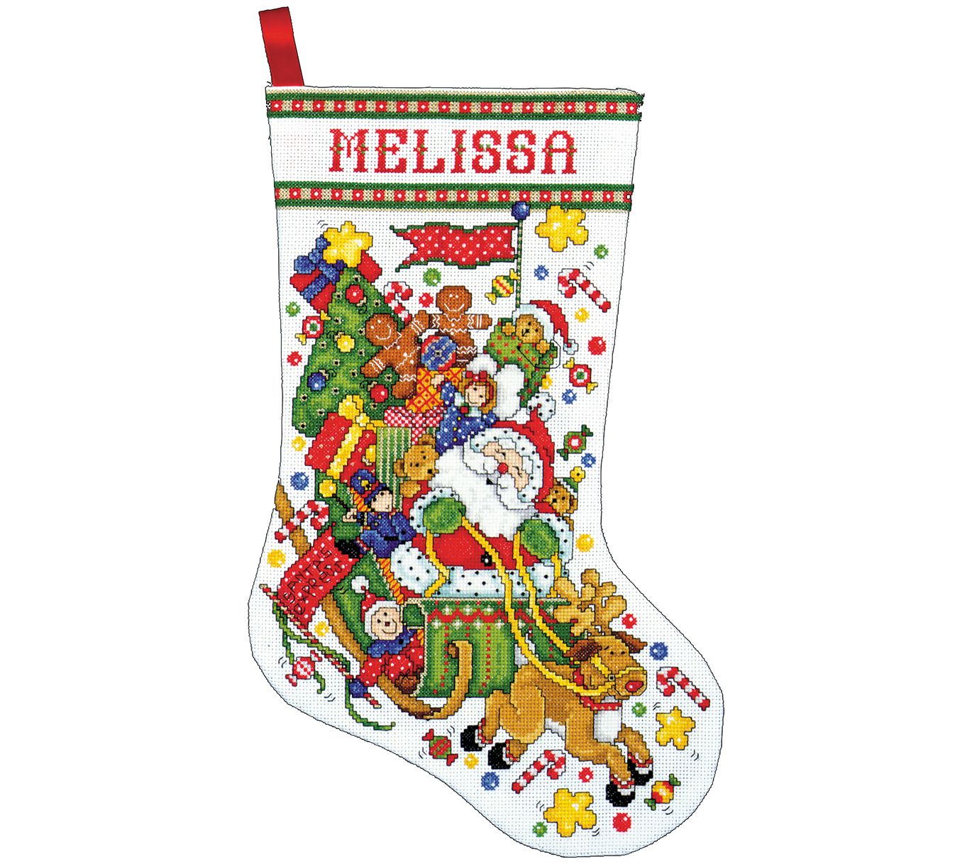Holiday Glow Stocking Counted Cross Stitch Kit - Needlework Projects, Tools  & Accessories