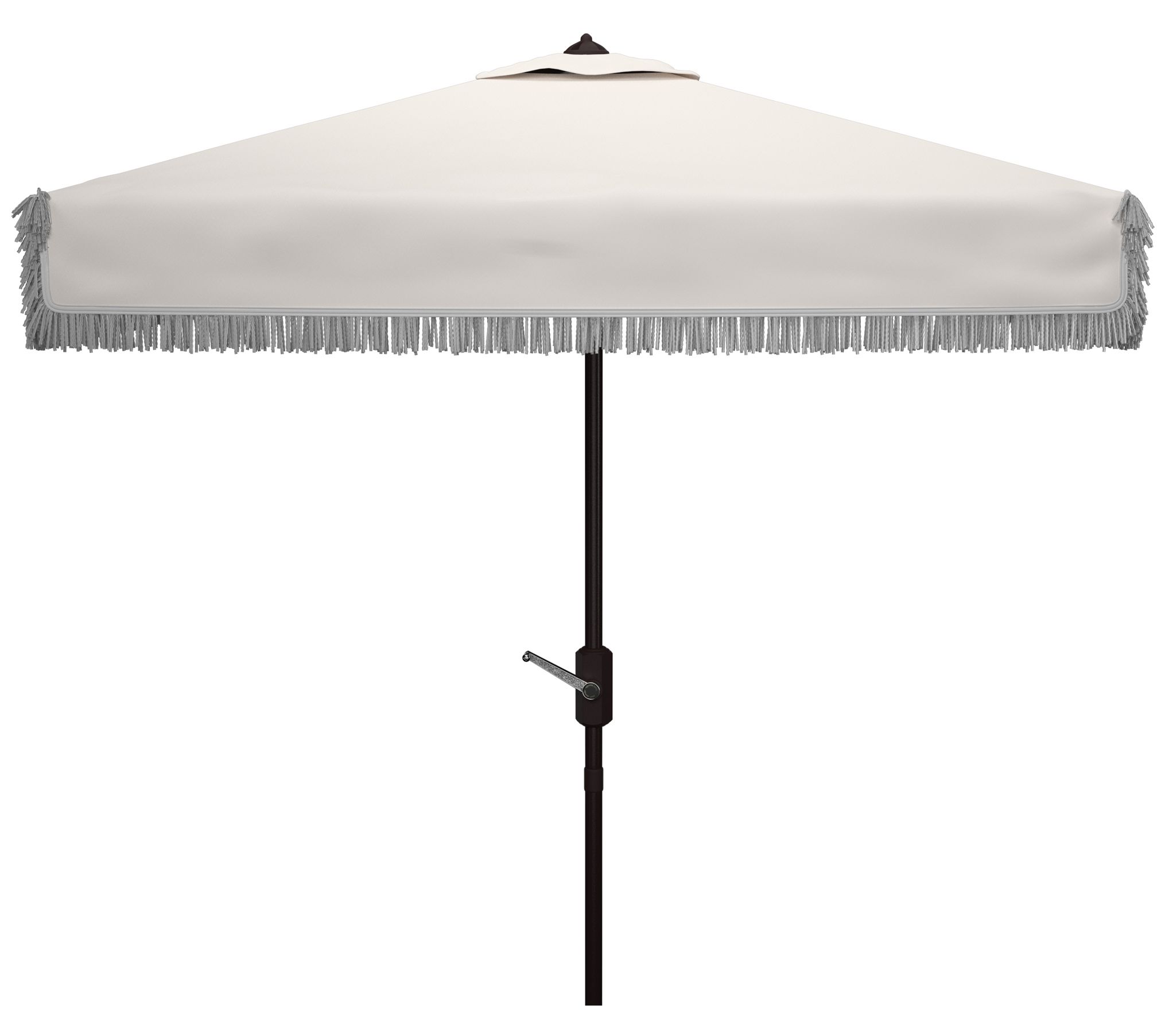 Milan Fringe 7.5' Square Crank Umbrella by Safavieh