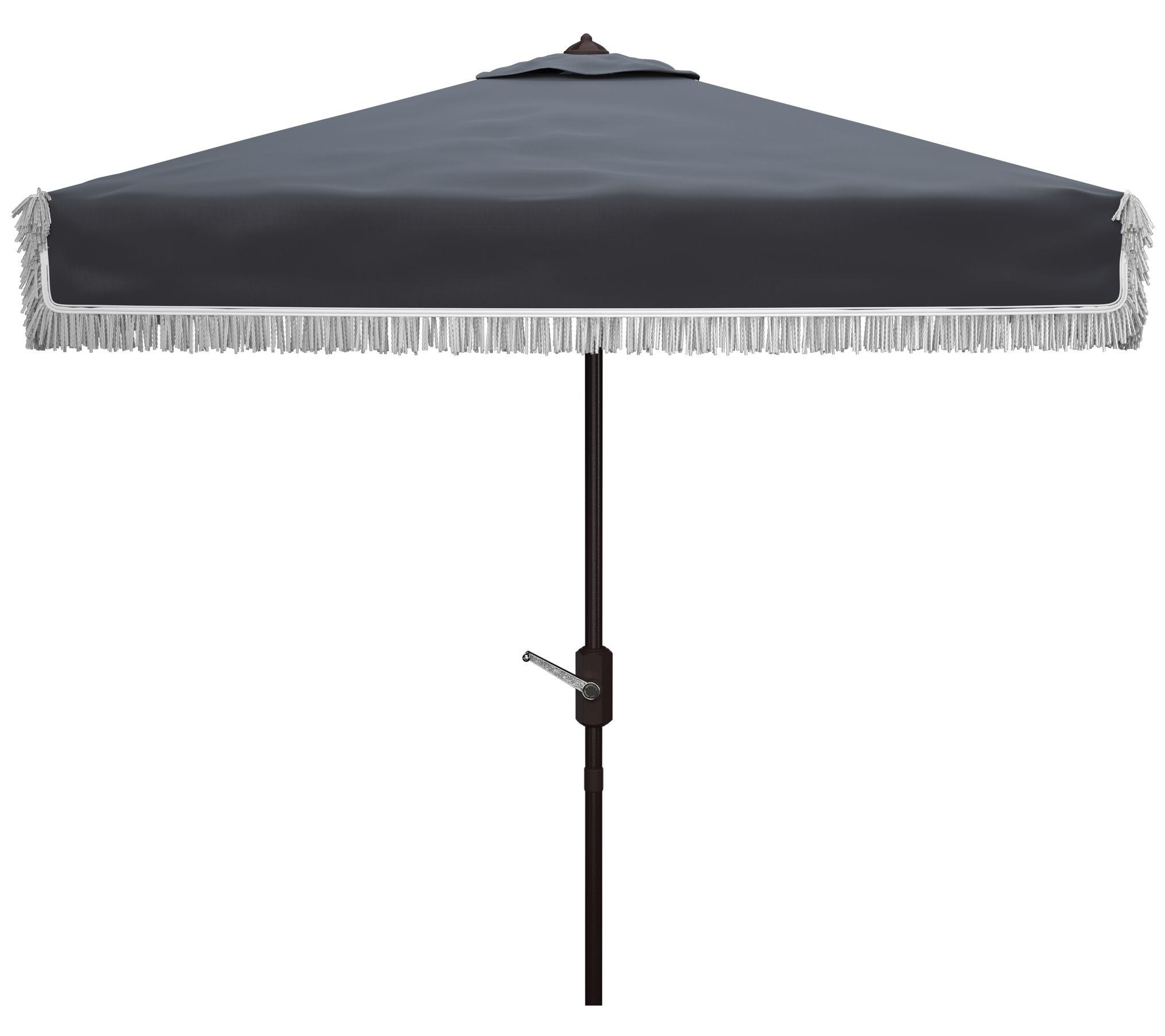 Milan Fringe 7.5' Square Crank Umbrella by Safavieh