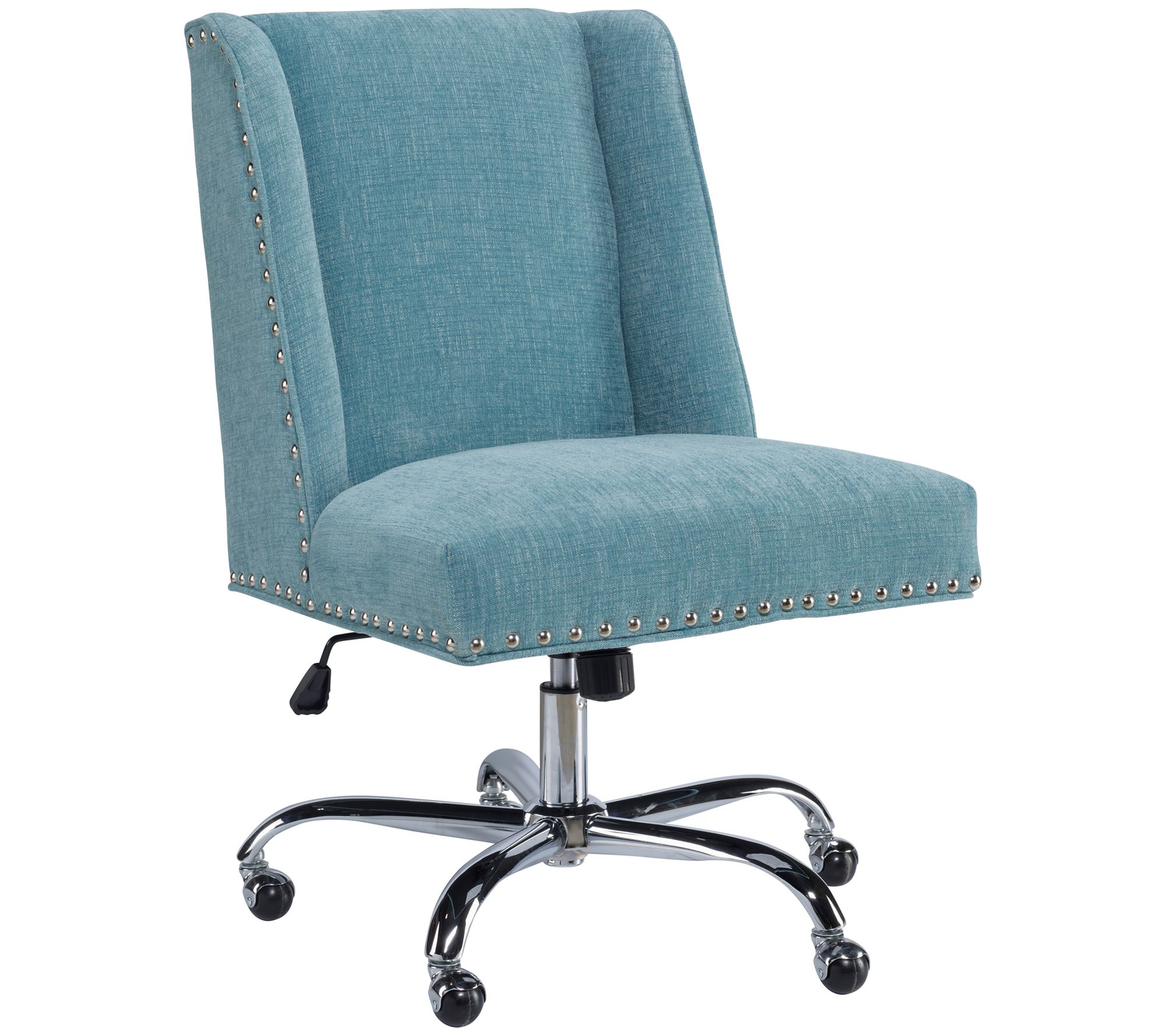 Teamson Home Fabric Swivel Home Office Chair, Mint