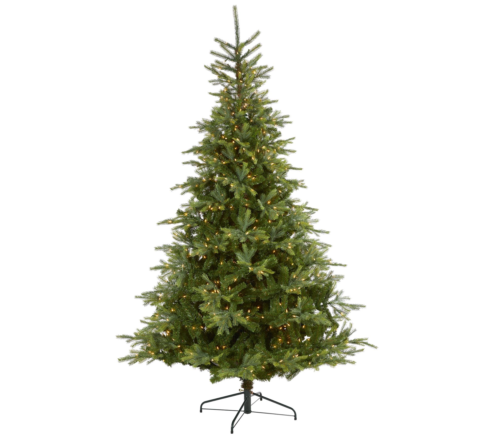 8' Lit North Carolina Spruce Christmas Tree byNearly Natural