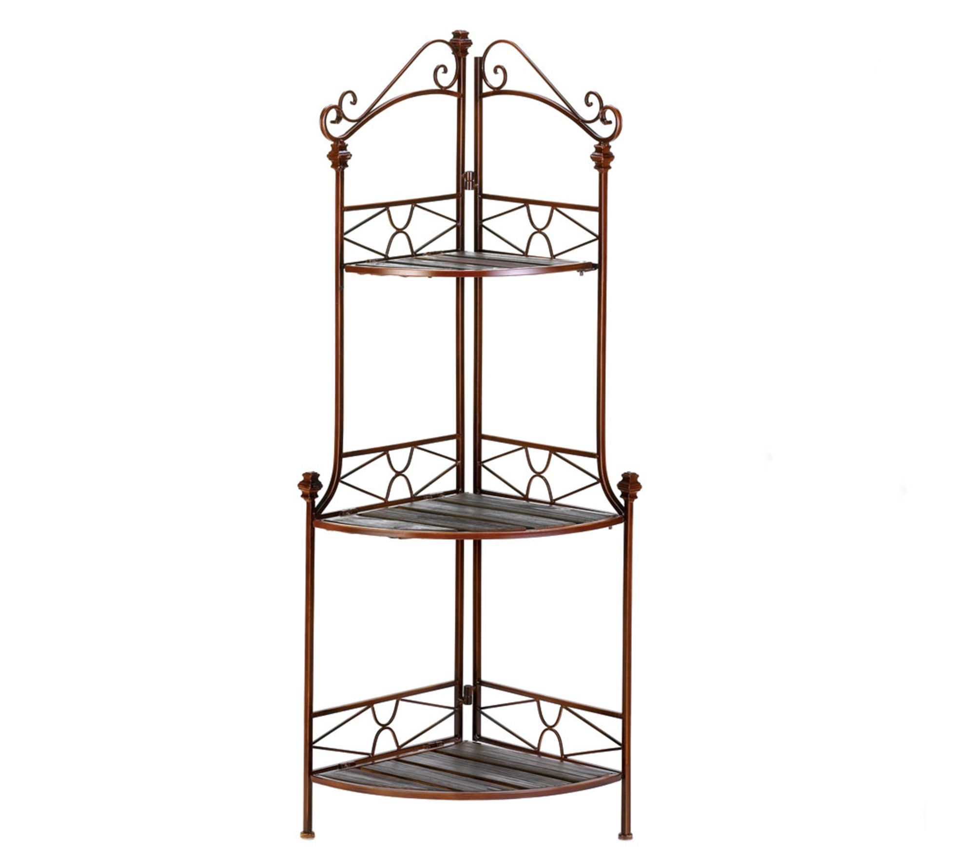 Zingz & Thingz Rustic Corner Baker's Rack