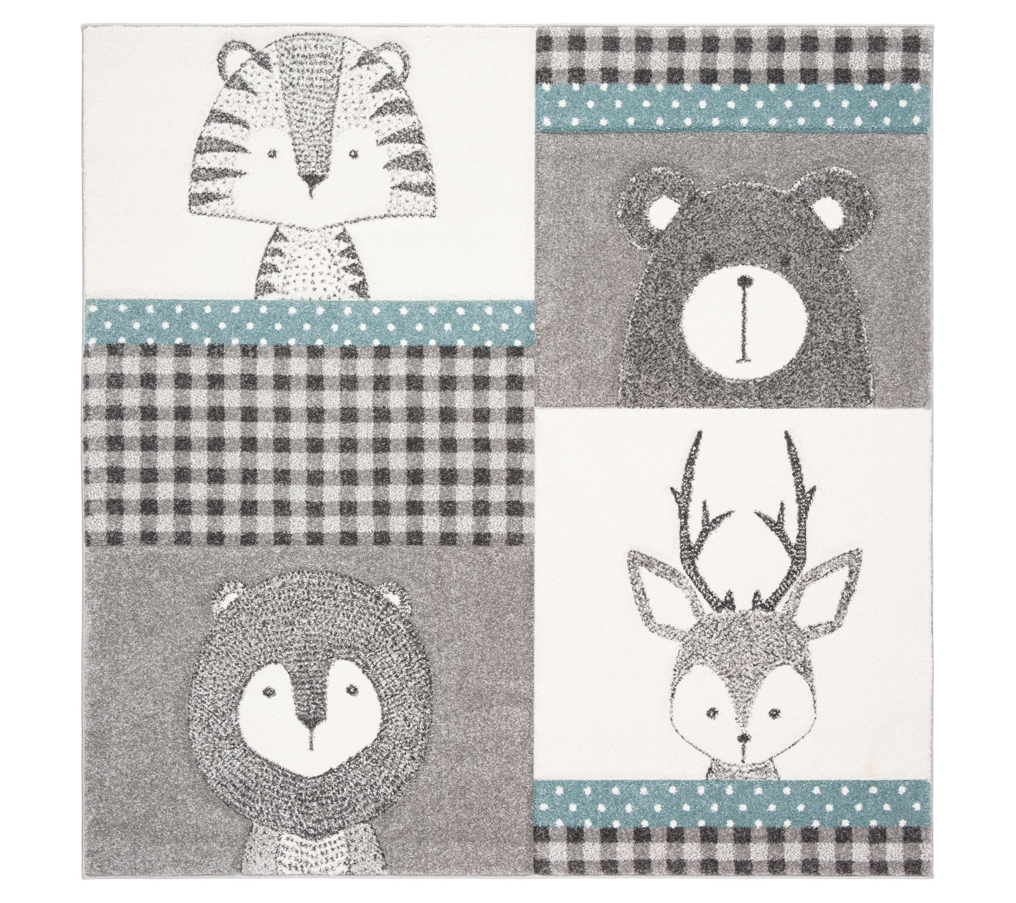 Carousel Kids 188 Collection 4' x 4' Square Rug
