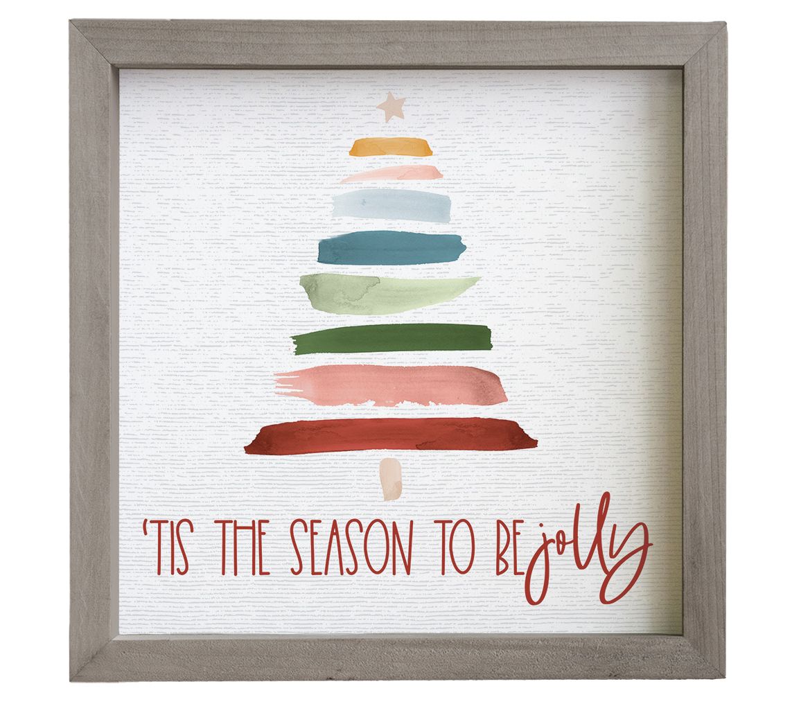 Sincere Surroundings 10" 'Tis The Season Colorf ul Rustic Fram