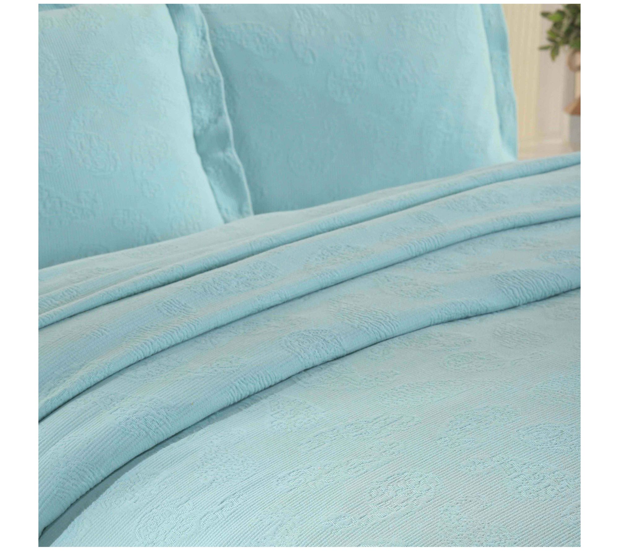 Superior Jacquard Matelasse Paisley CottonBedspread Queen