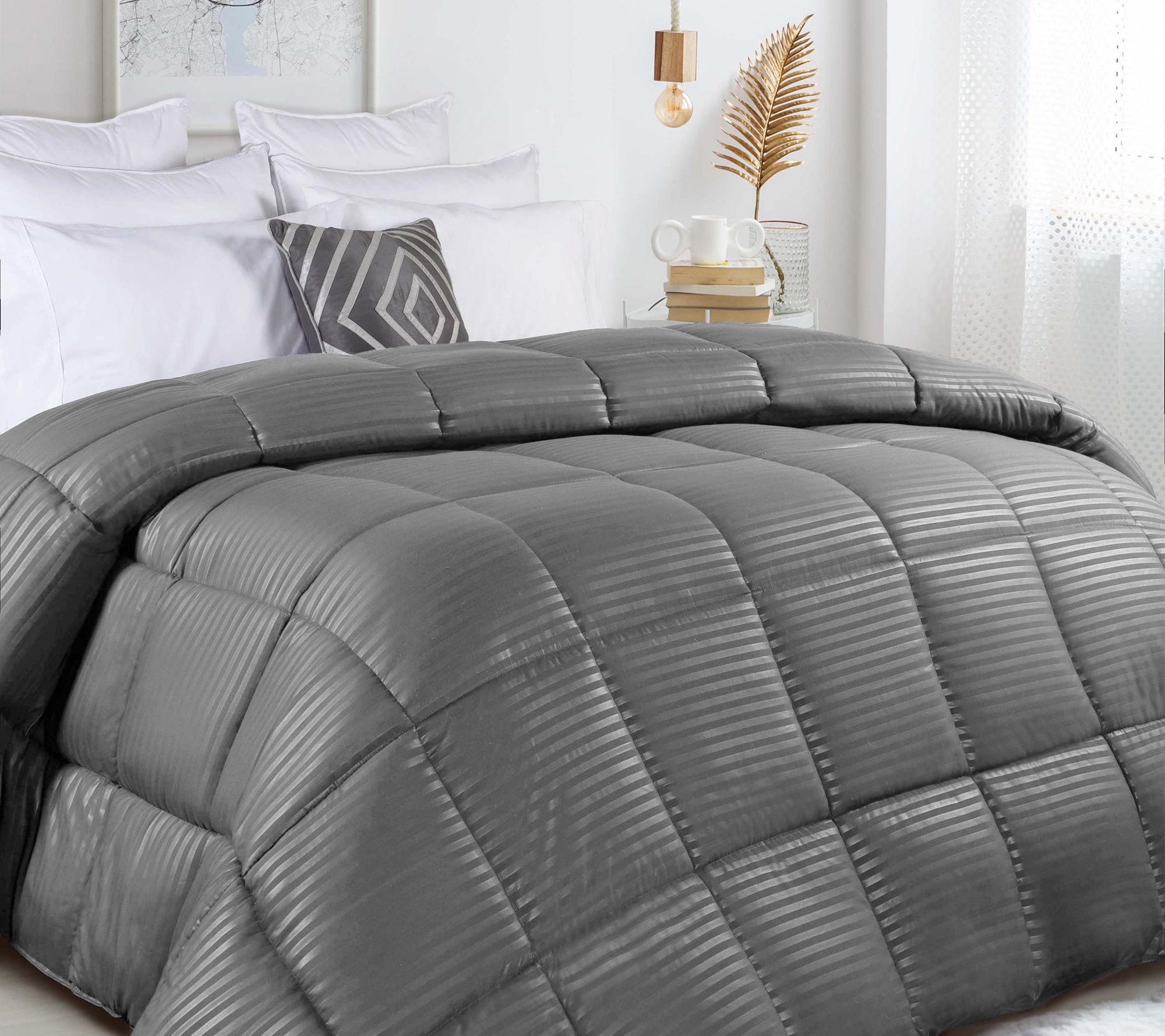 Superior Striped All-Season Reversible Comforte, Twin/Twin XL