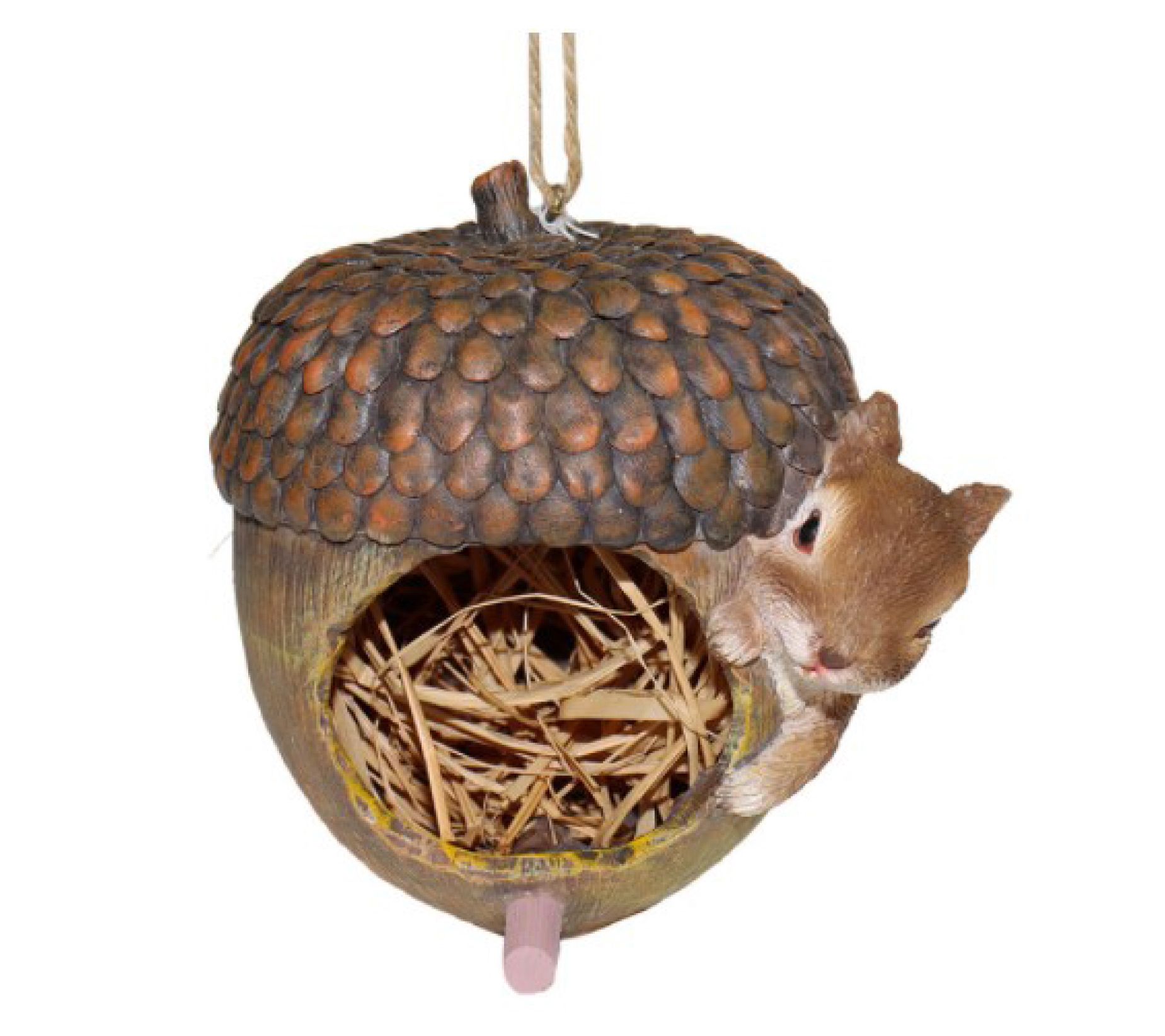 Santa's Workshop, Inc. Resin Acorn and Squirrel Birdhouse
