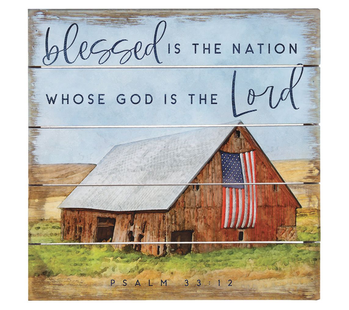Sincere Surroundings 8" Blessed Is The Nation Pallet Petite
