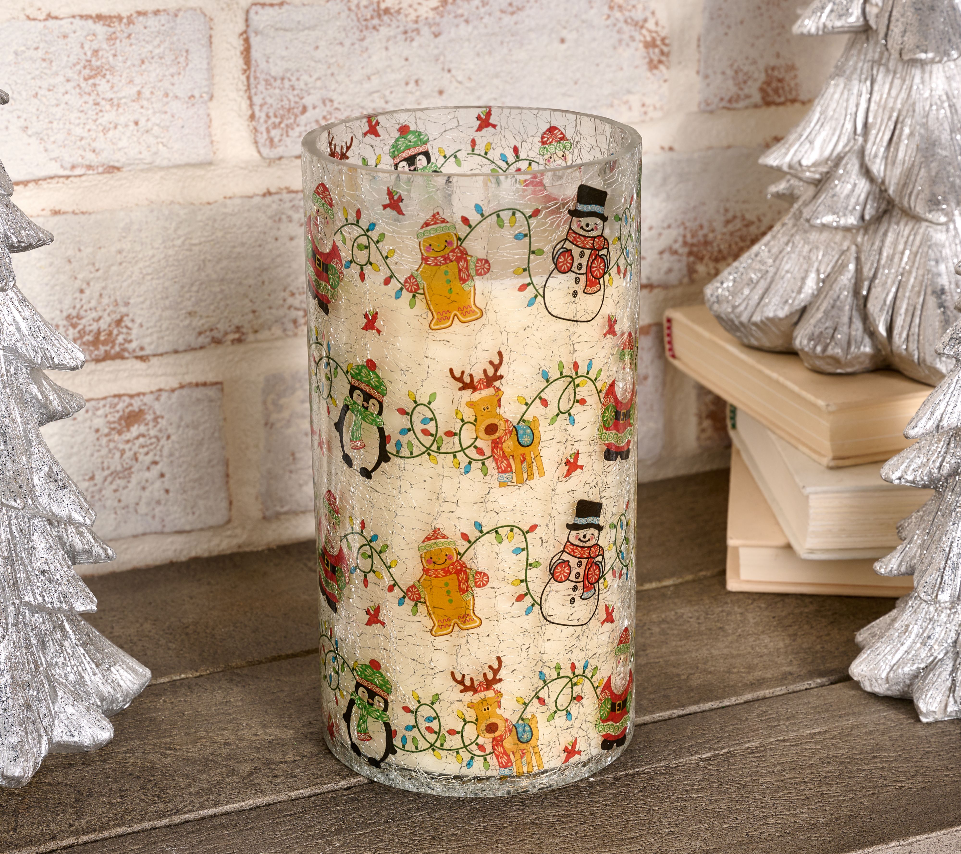 Temp-tations 8" Glass Hurricane with 35-ounce Scented Candle