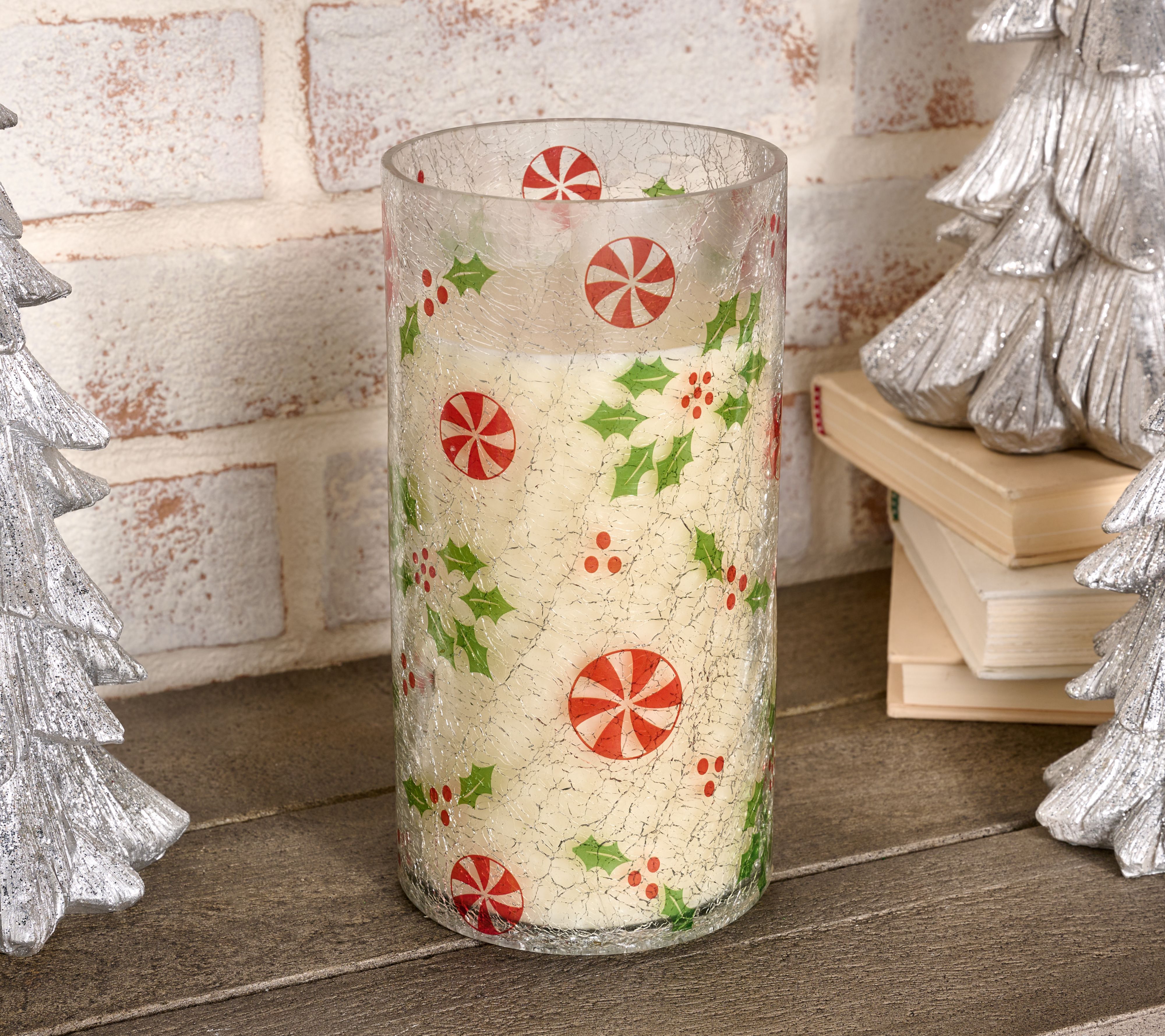 Temp-tations 8" Glass Hurricane with 35-ounce Scented Candle