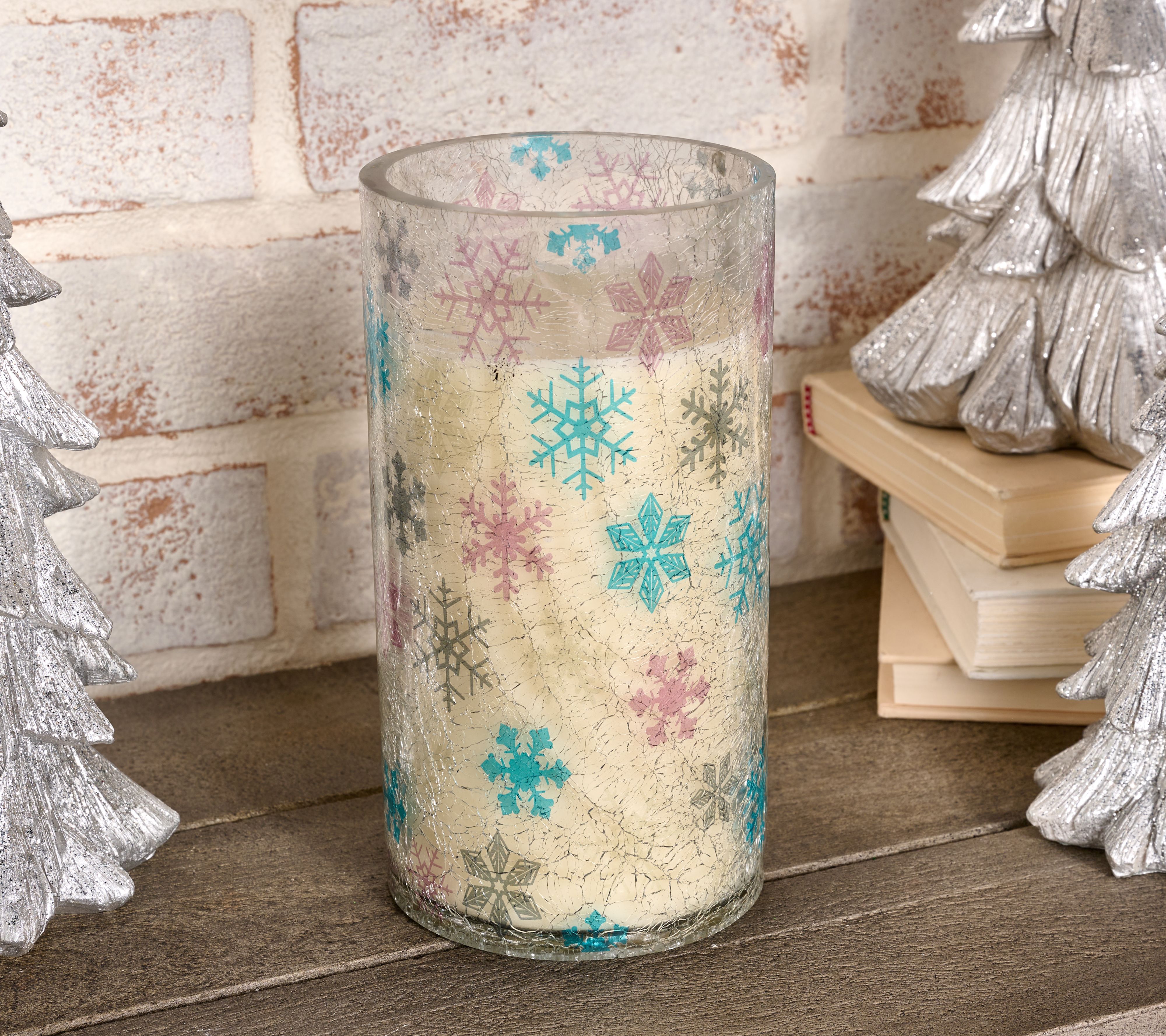 Temp-tations 8" Glass Hurricane with 35-ounce Scented Candle