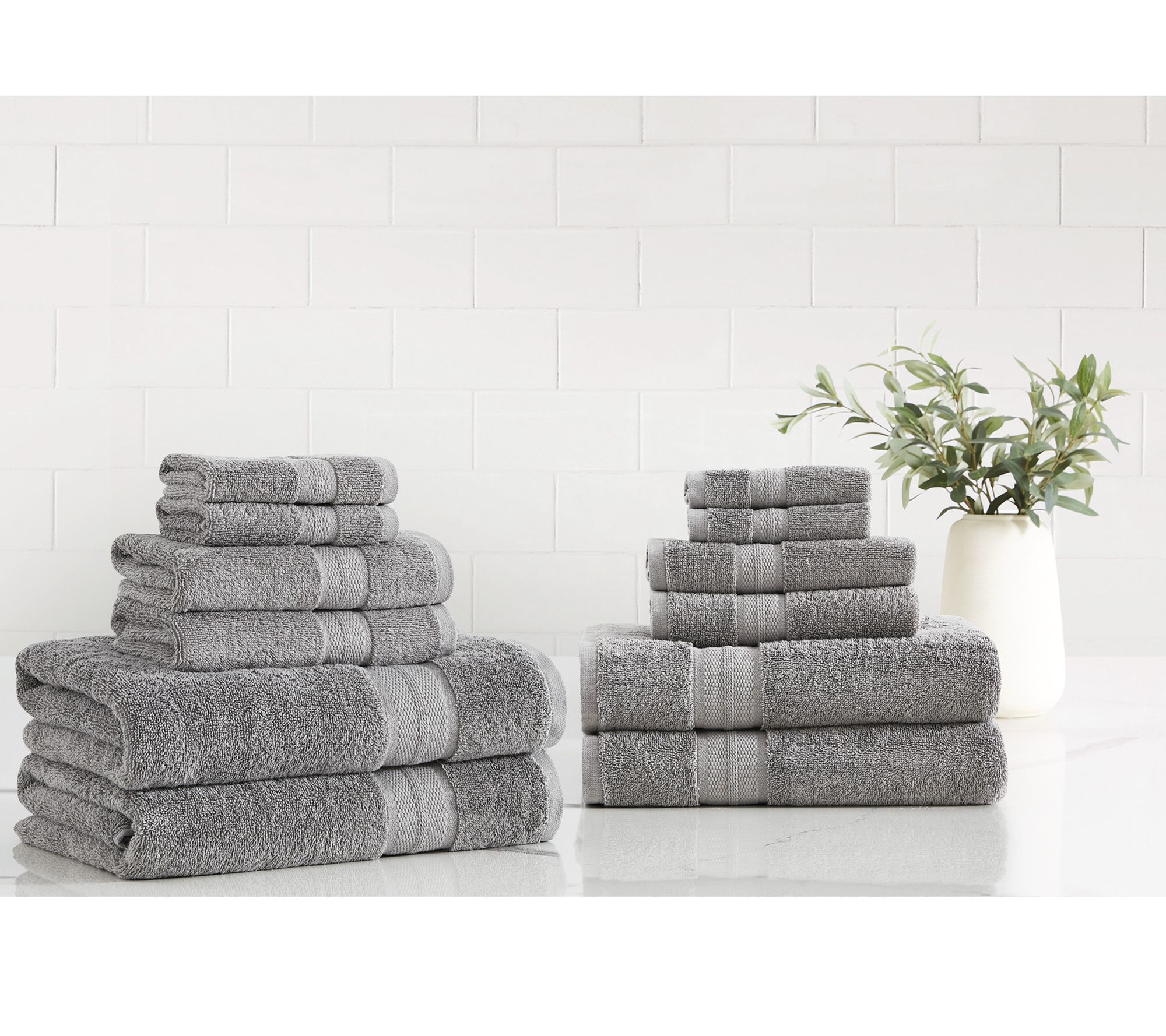 London Fog Signature Solid 12 Piece Towel Set