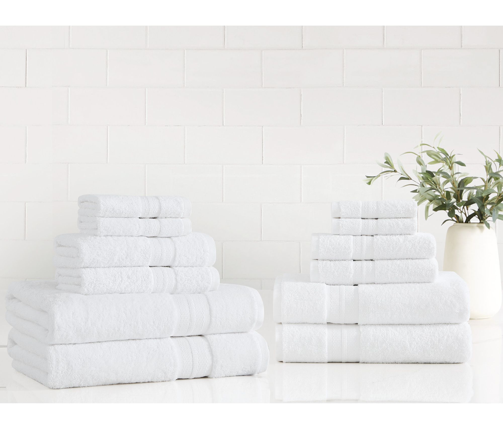 London Fog Signature Solid 12 Piece Towel Set