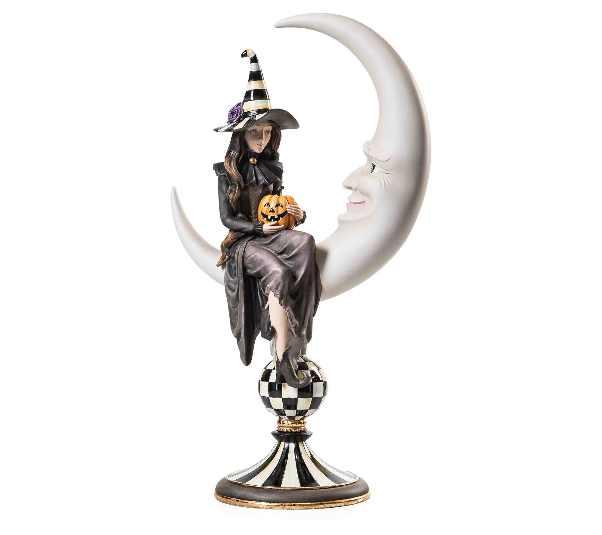  MacKenzie-Childs Spellbound Witch & Moon Figure