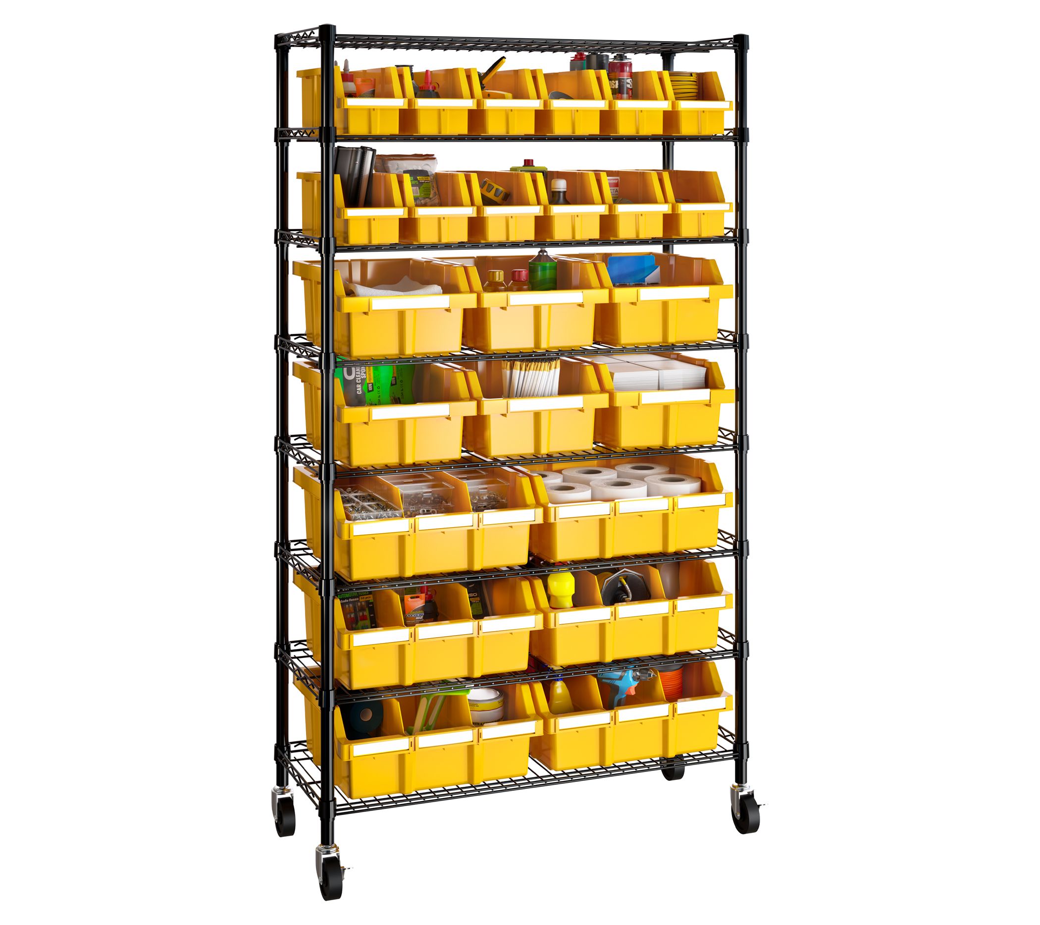 Seville Classic s 8-Tier NSF 24 -Bin Rack Stora ge System