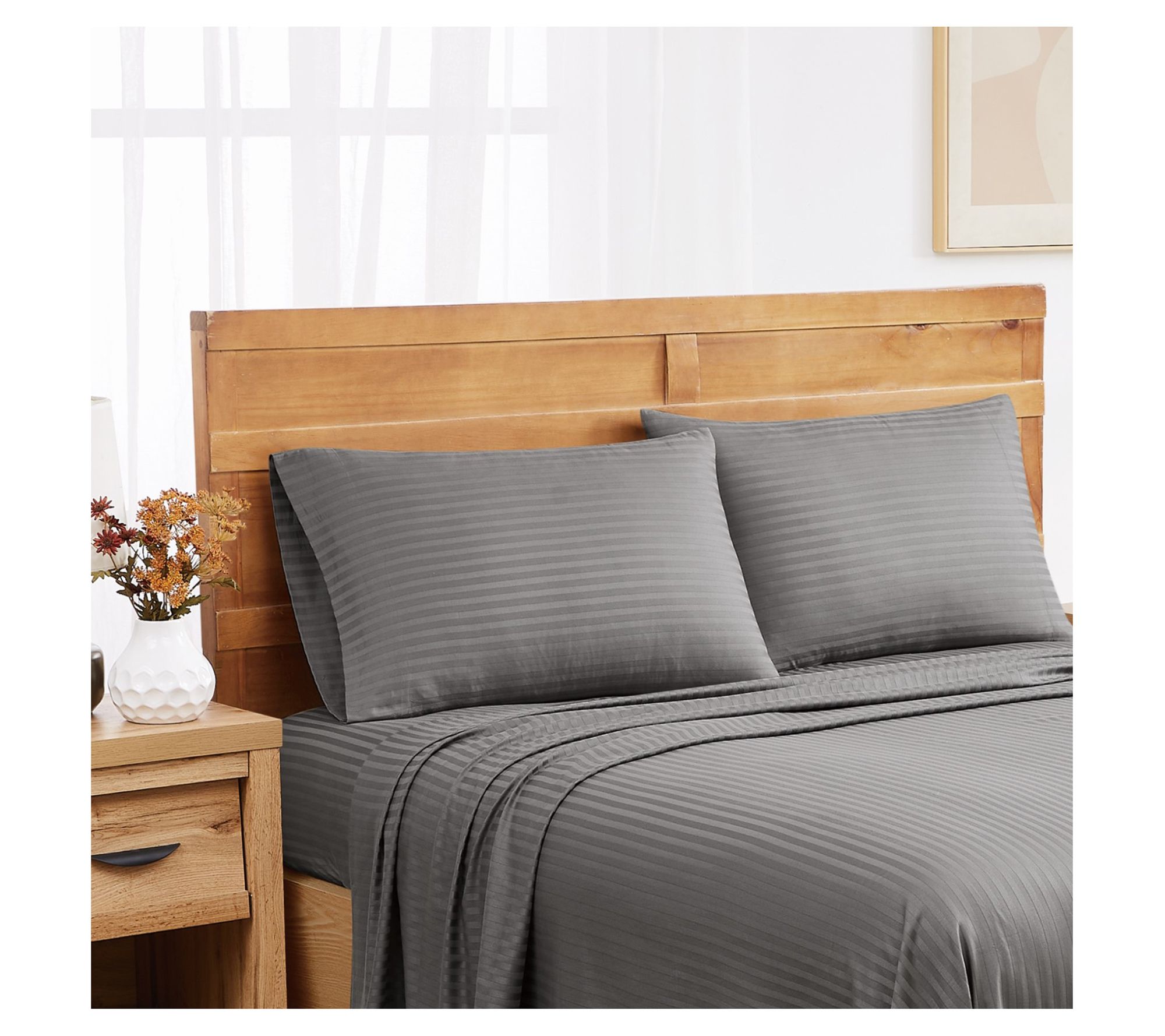 Royal Velvet Signature Dobby Stripe Standard Pillowcase Pair