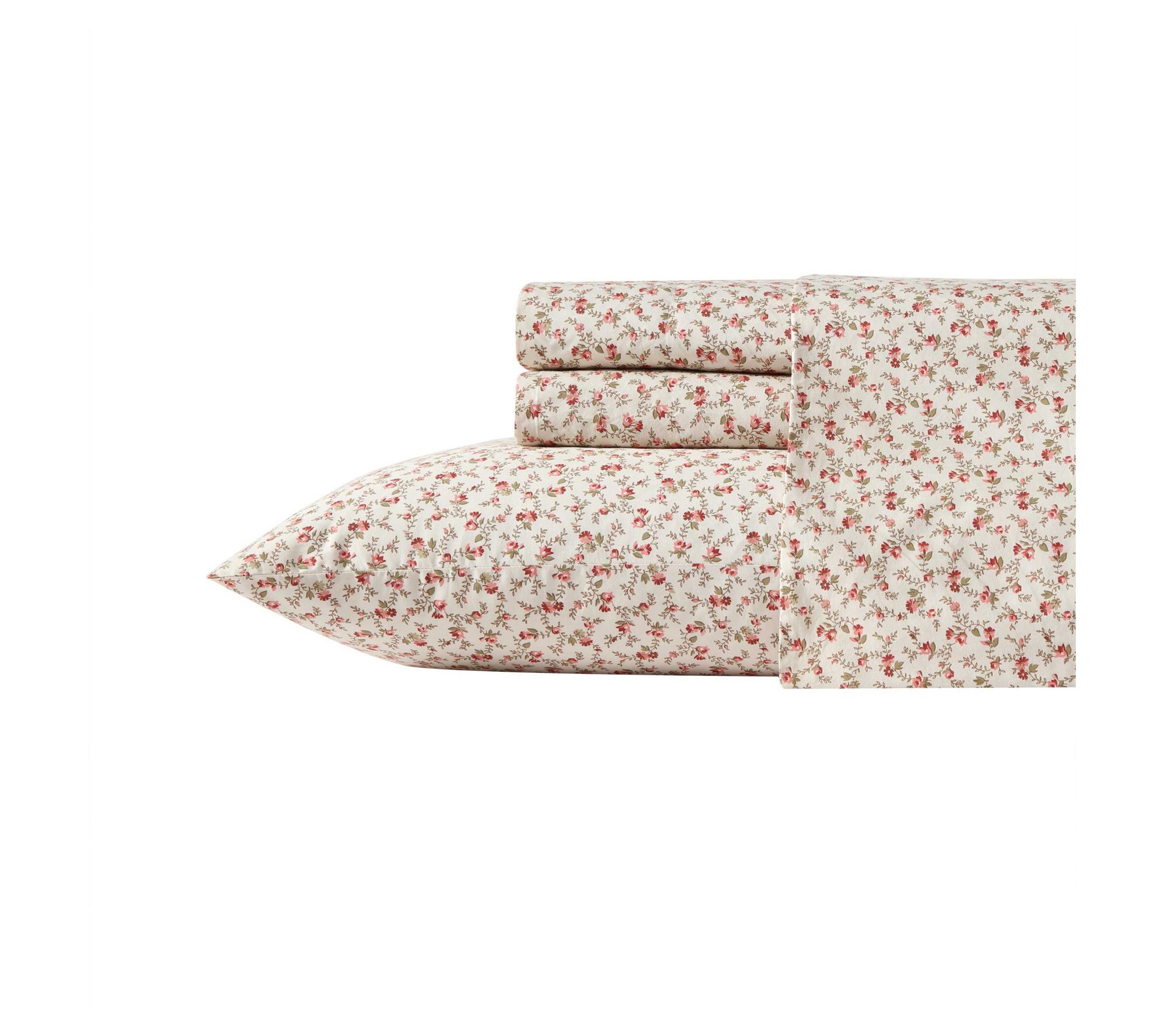 Laura Ashley Sweet Success Pink Twin Sheet Set