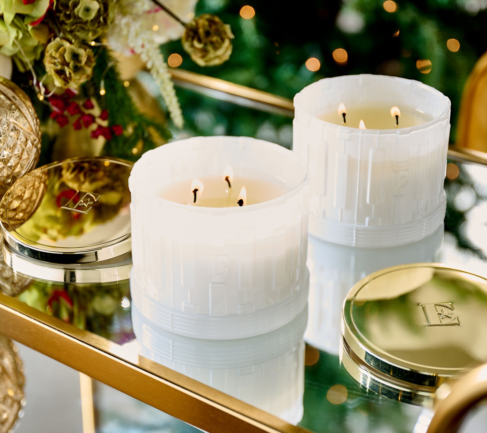 "As Is" Elton John by Slatkin + Co. S/2 14oz Snowy Spruce Candles