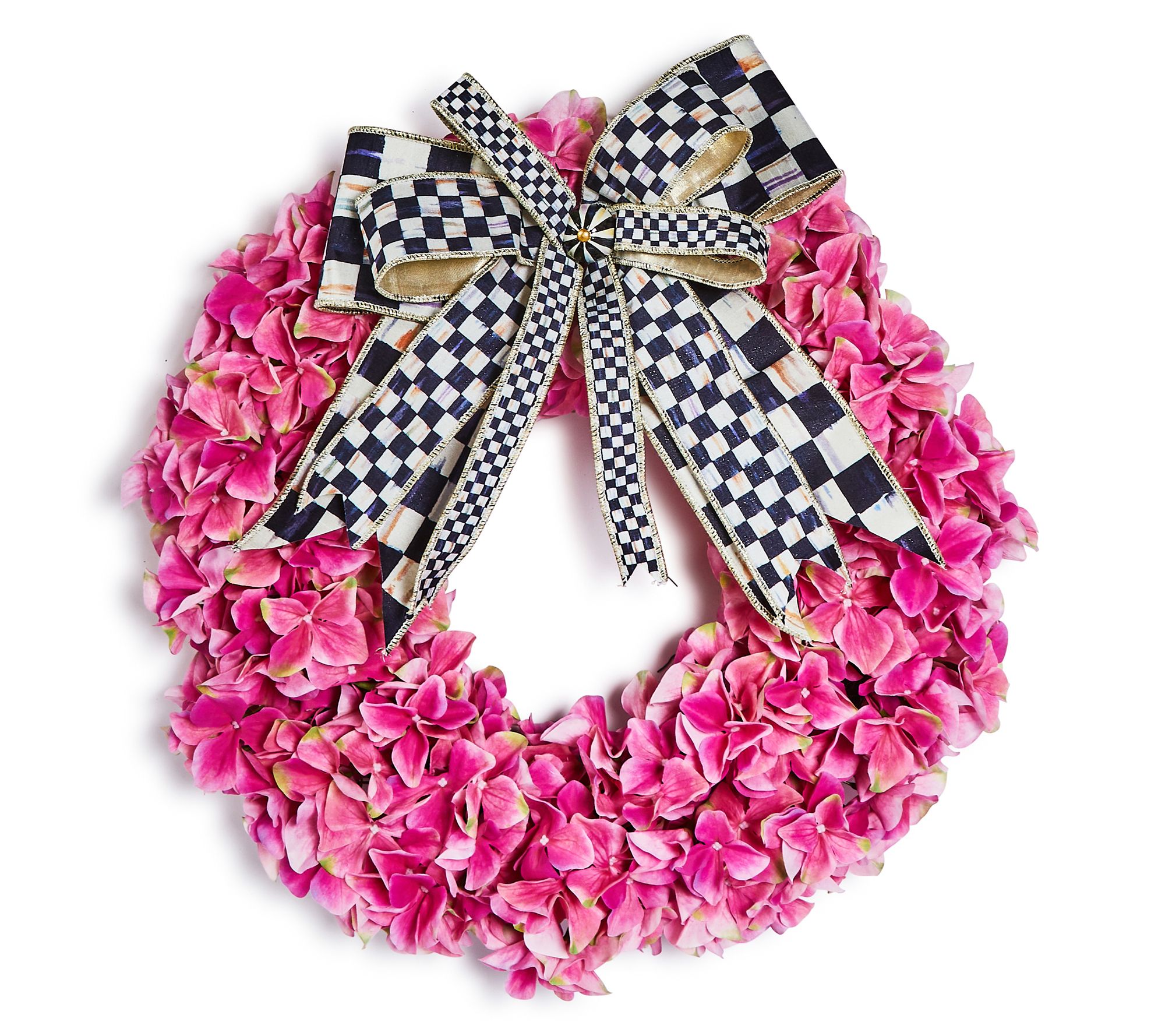 MacKenzie-Childs Pink Hydrangea 22" Wreath