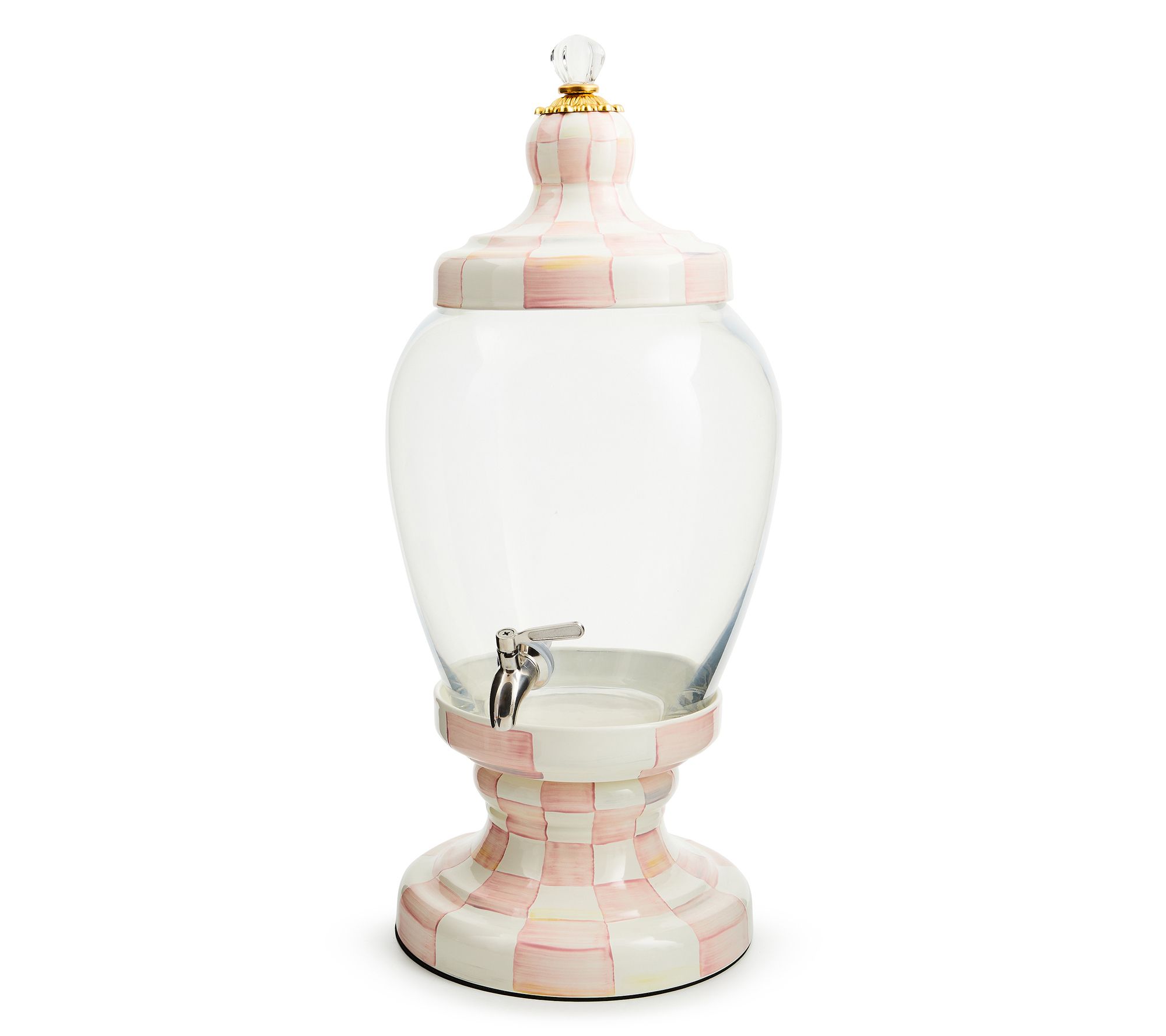 MacKenzie-Childs Rosy Check Beverage Hostess
